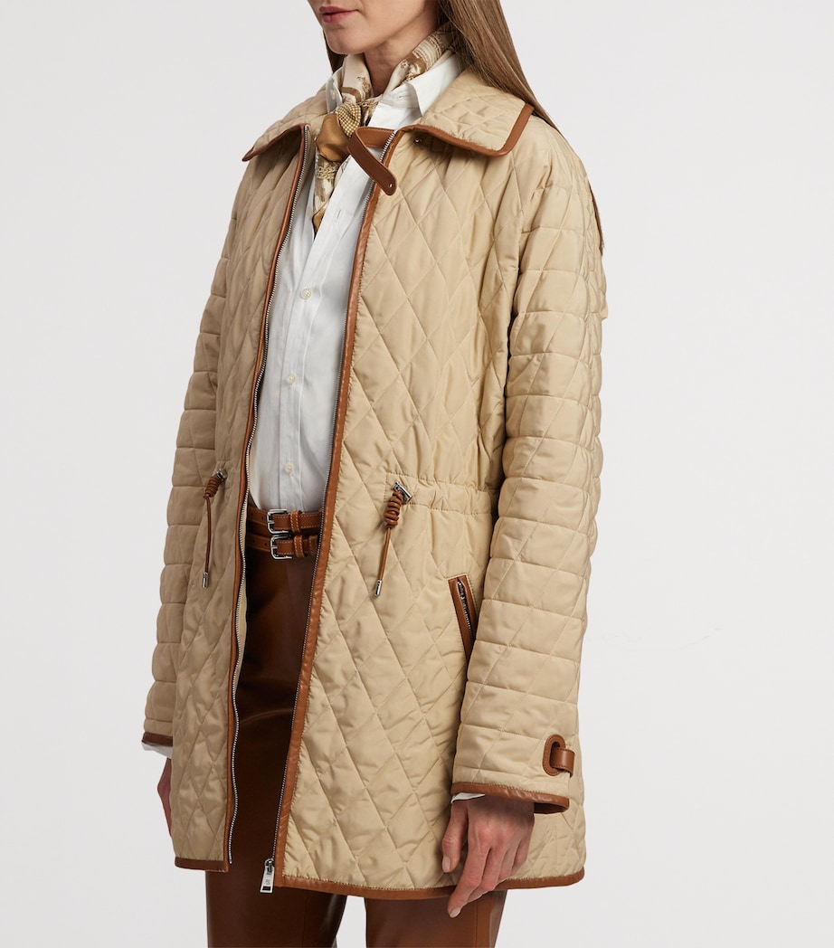 Quilted Drawcord-Waist Jacket LIGHT TAN Image 7