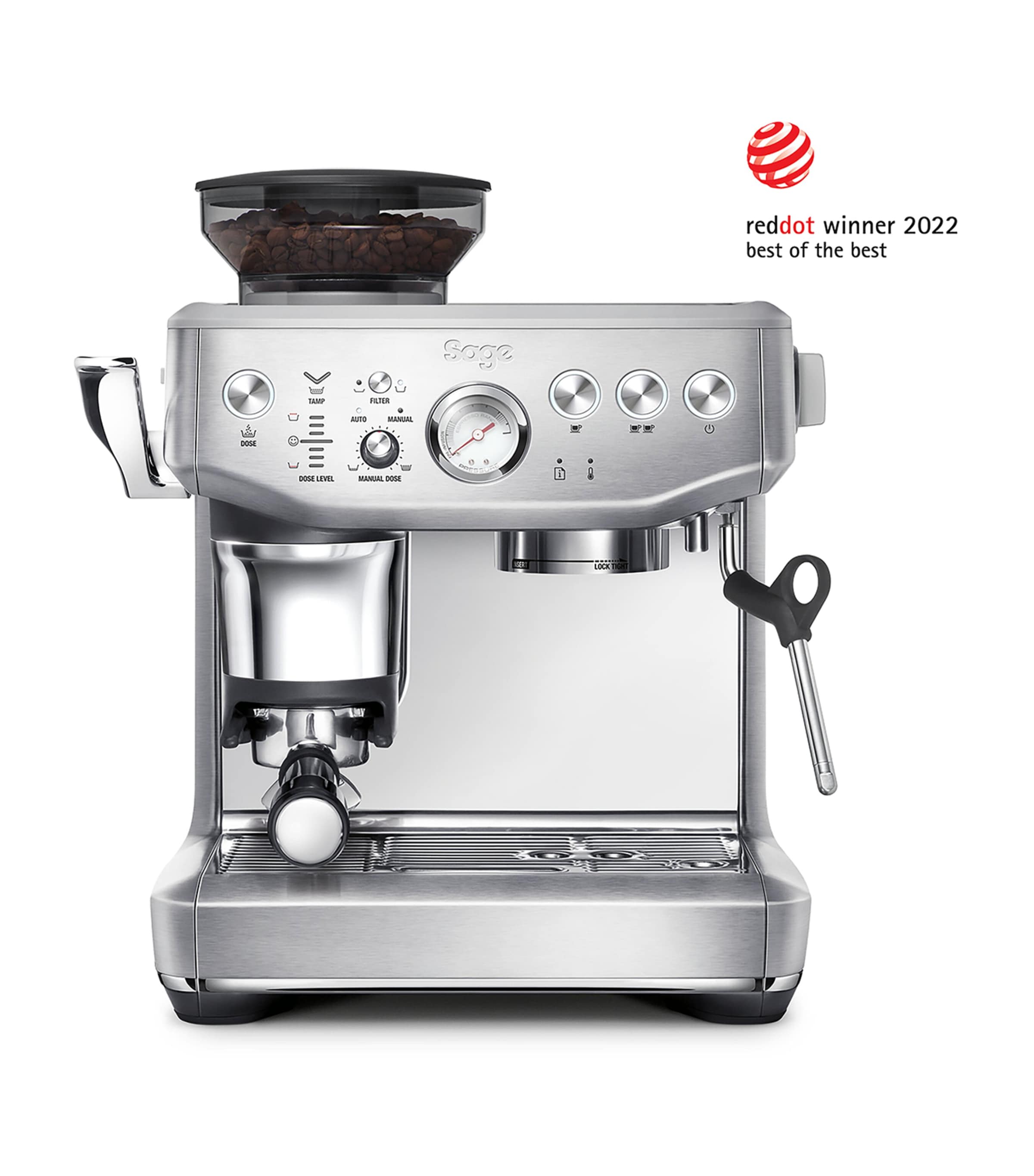 Sage The Barista Express Impress Coffee Machine In Metallic
