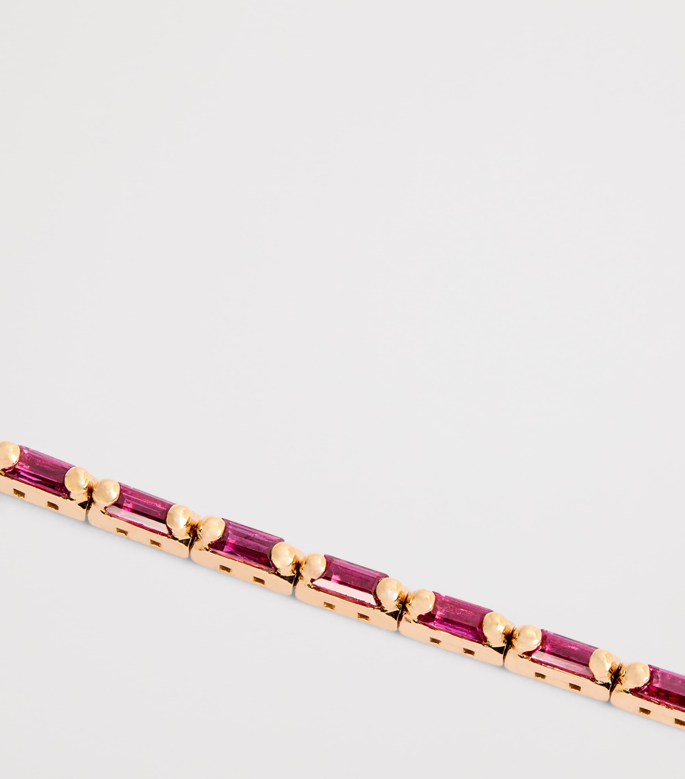 Suzanne Kalan Rose Gold and Ruby Bold Linear Tennis Bracelet Rg/r Image 3