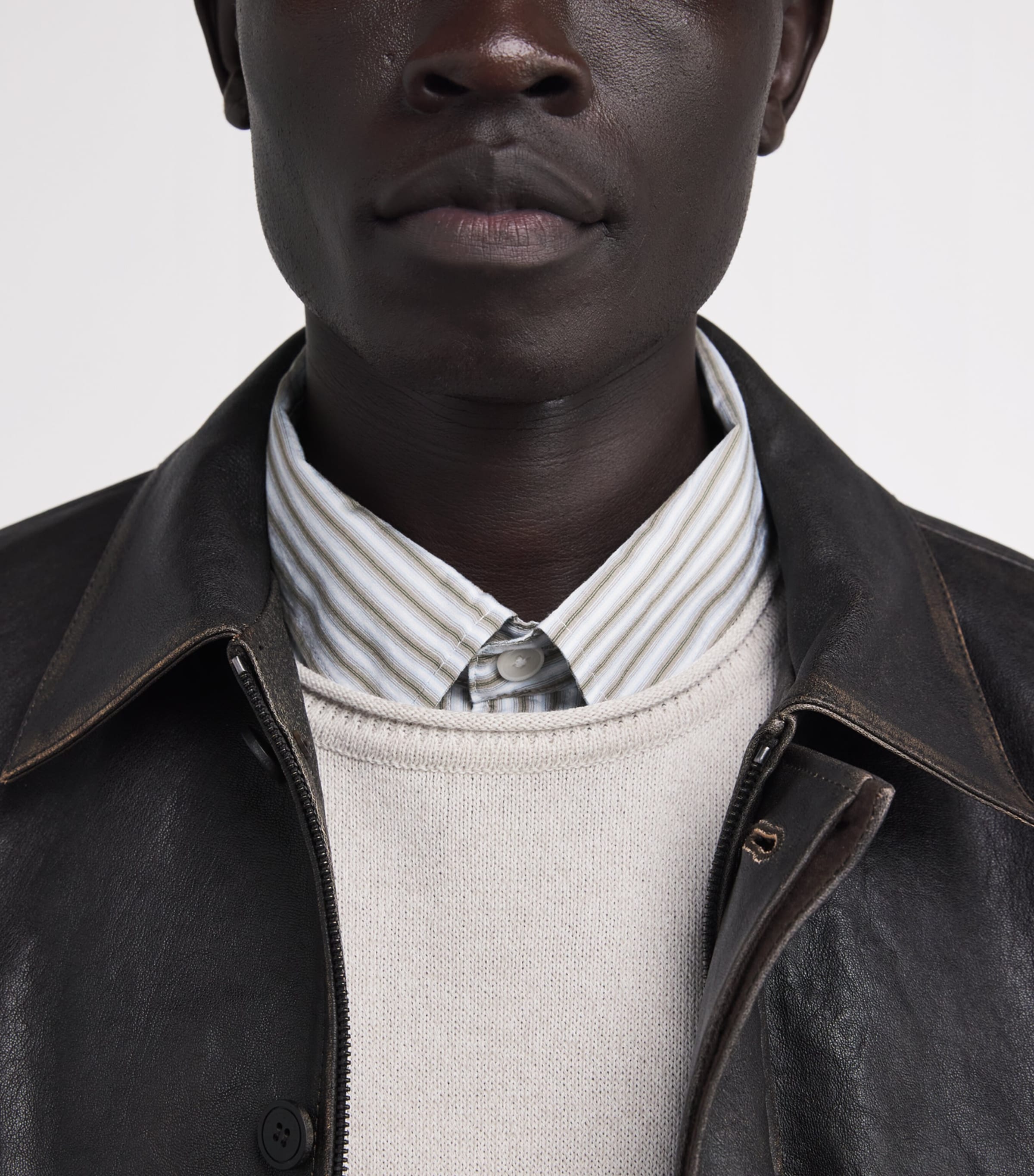 Cotton-Blend Textured Sweater IVORY Image 6