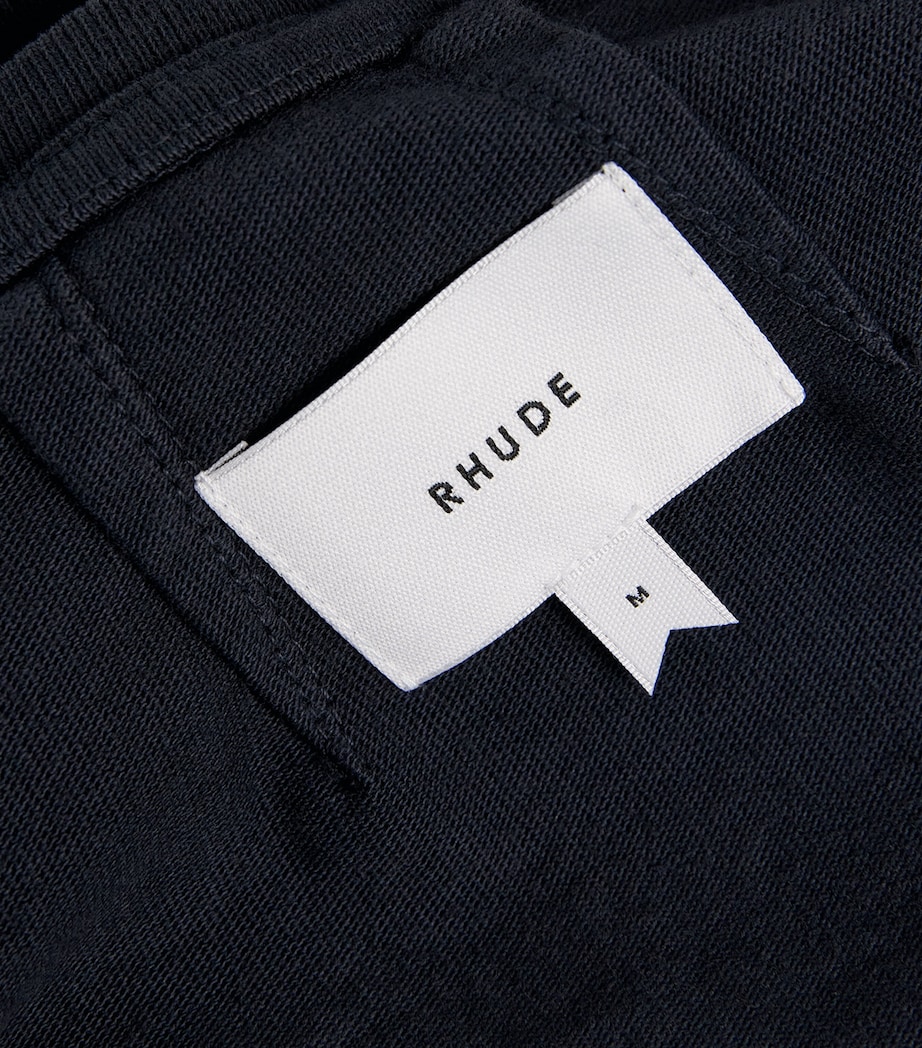 Rhude Mens Cotton Moonlight T-Shirt Black/ Red/ Blue Image 5