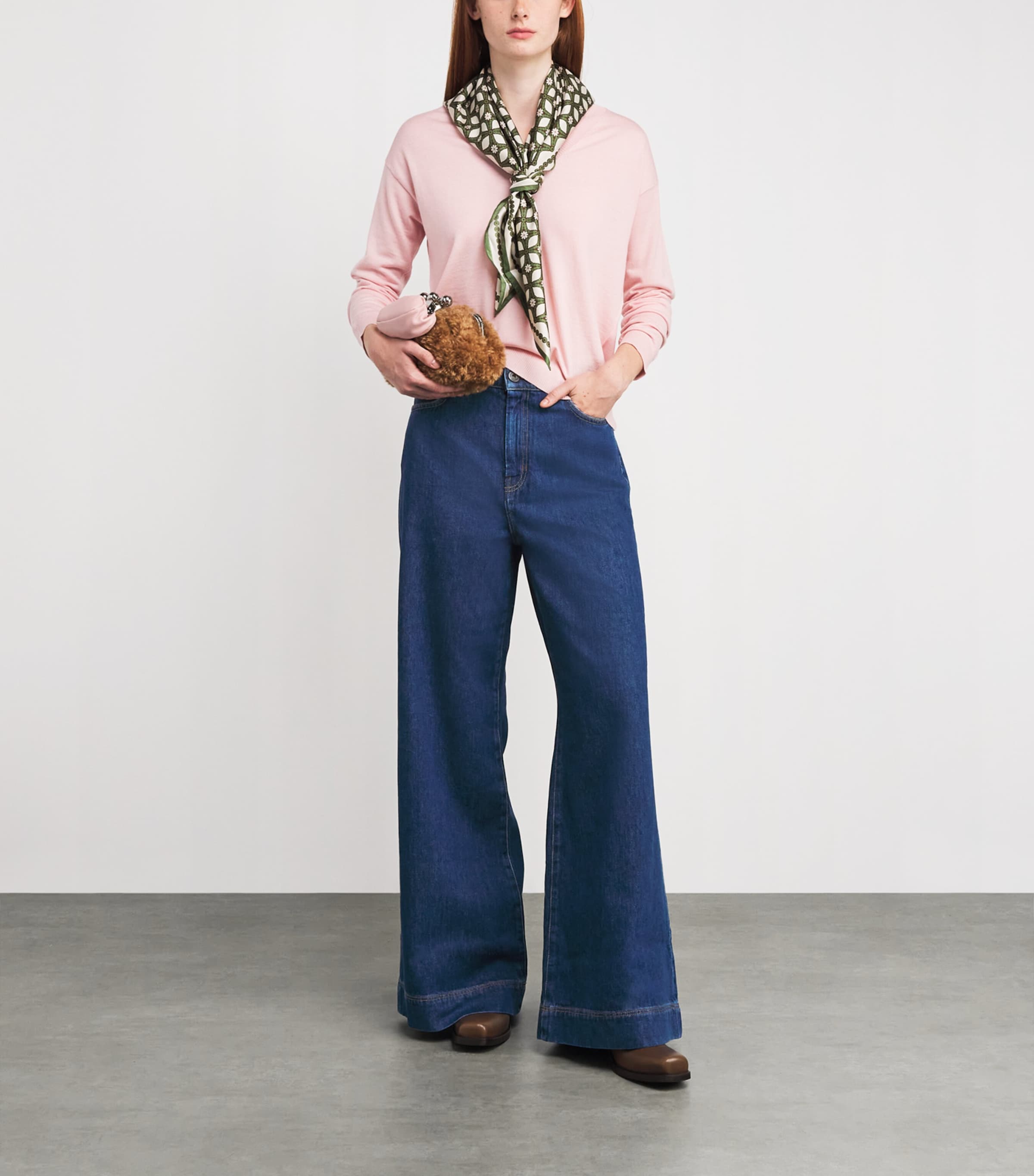 Wide-Leg High-Rise Jeans NAVY Image 2