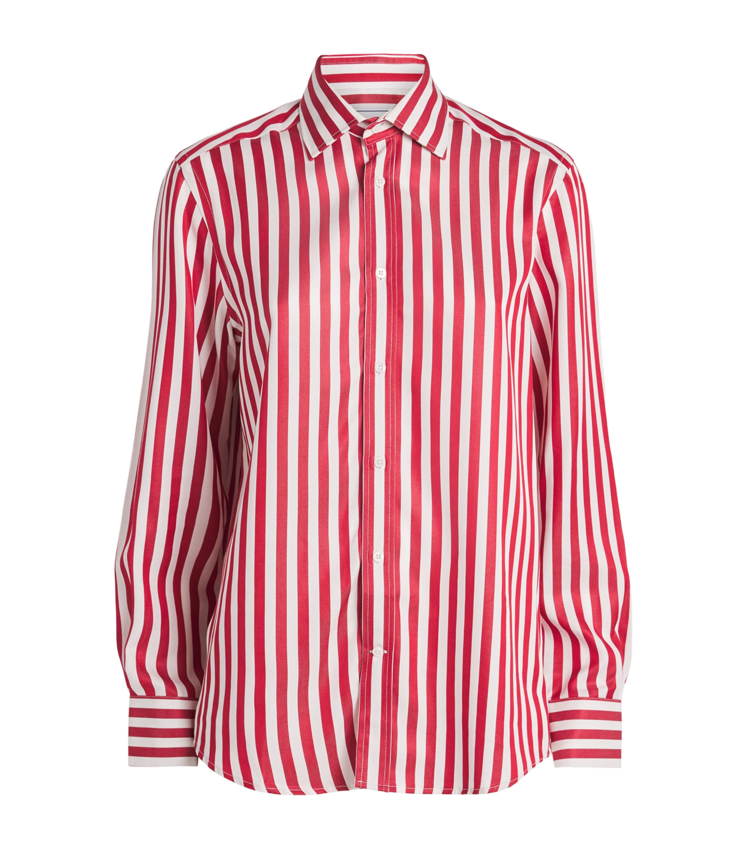 Stripe Boyfriend Shirt MAPLE RED STRIP Image 1