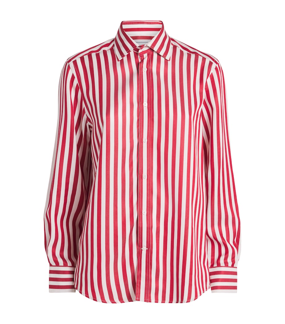 Stripe Boyfriend Shirt MAPLE RED STRIP Image 1