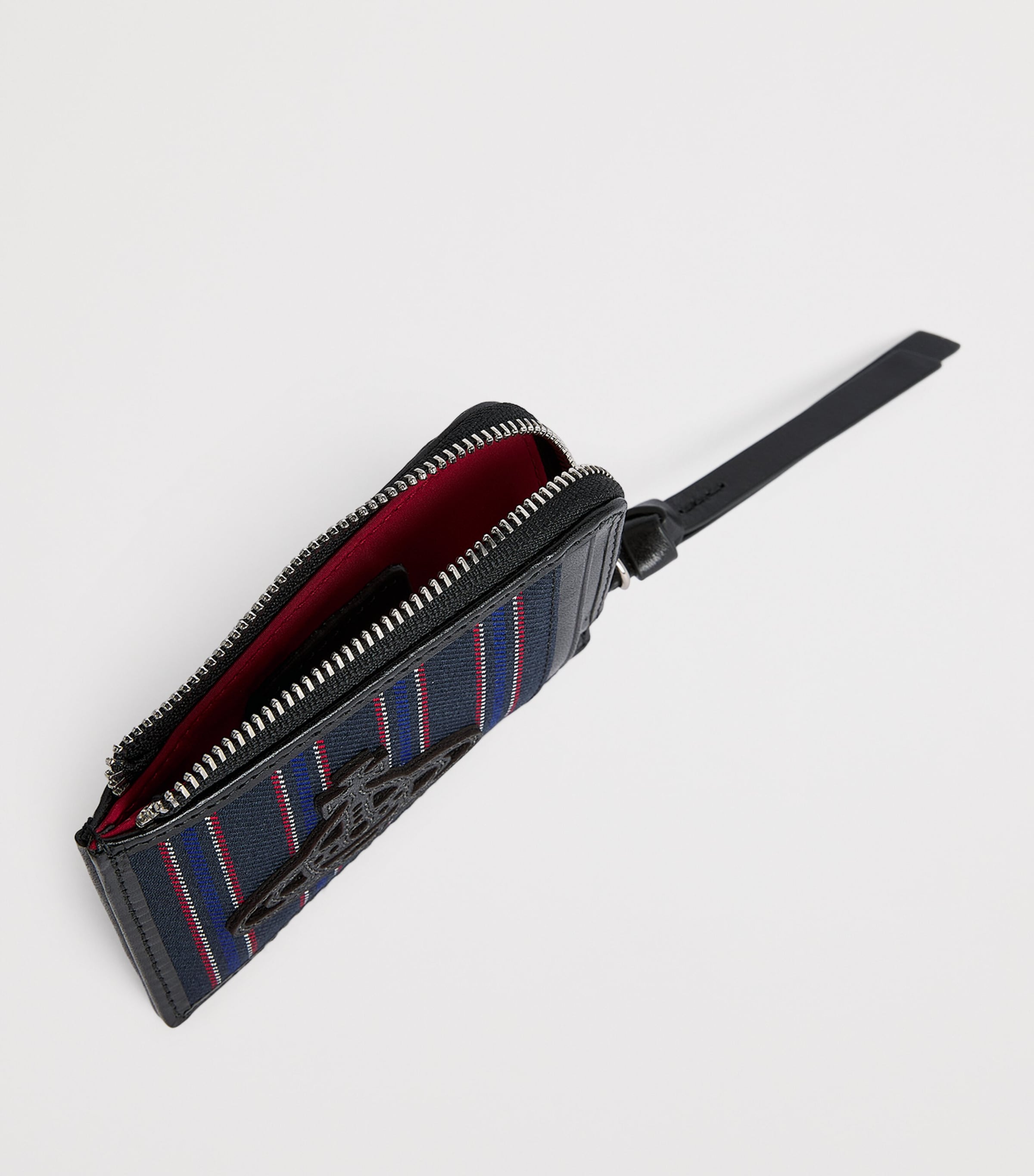 Vivienne Westwood Stripe Zip Card Holder Blue Image 3