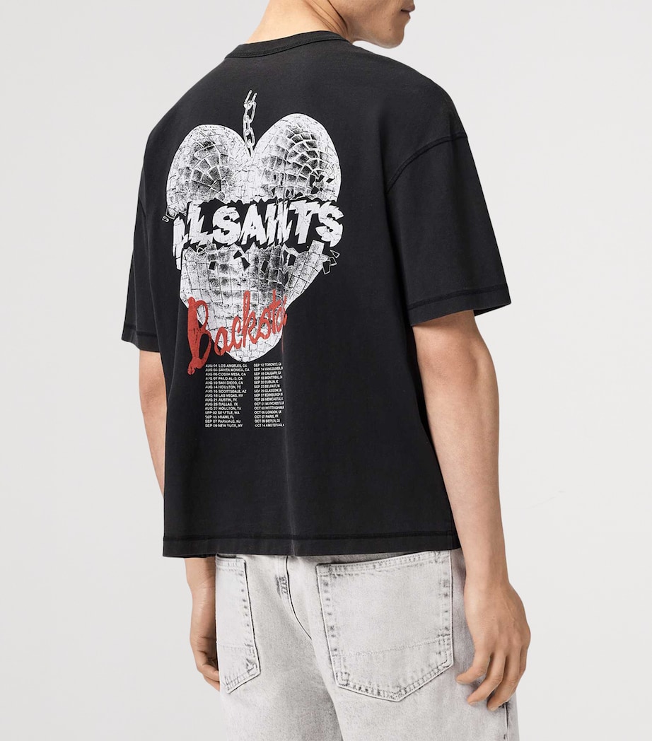 AllSaints Mens Organic Cotton Reflect T-Shirt Washed Black Image 4