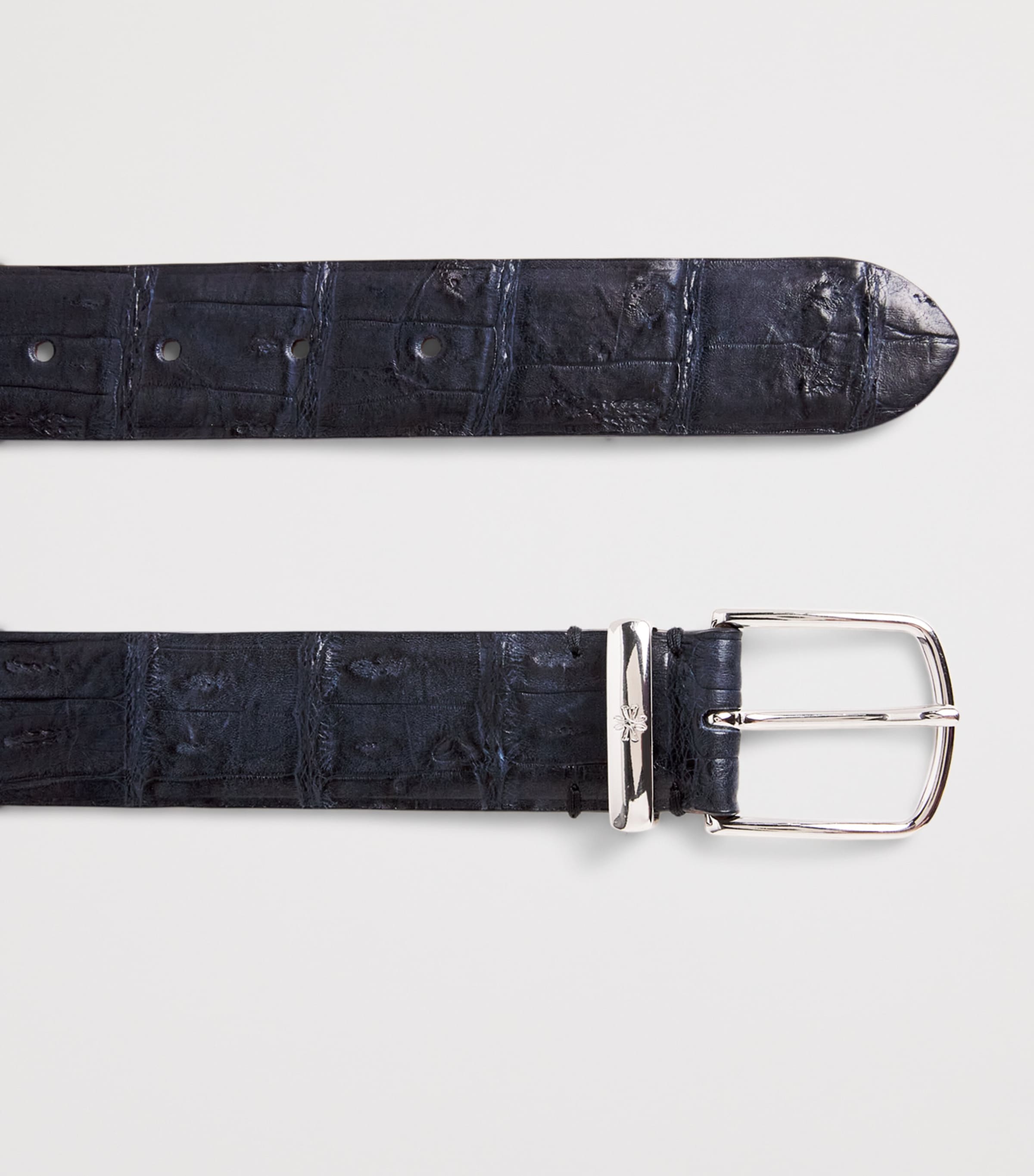JACOB COHËN Crocodile Leather Belt Navy Image 3