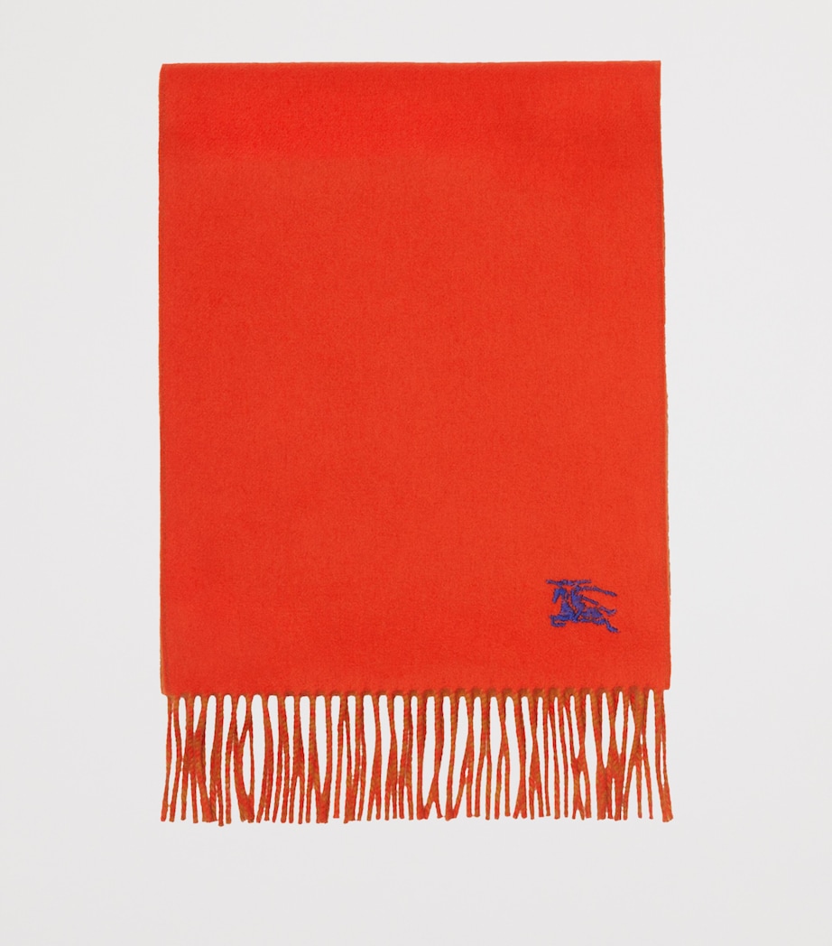 Cashmere Reversible EKD Scarf TOMATO/SQUASH ORANGE Image 3