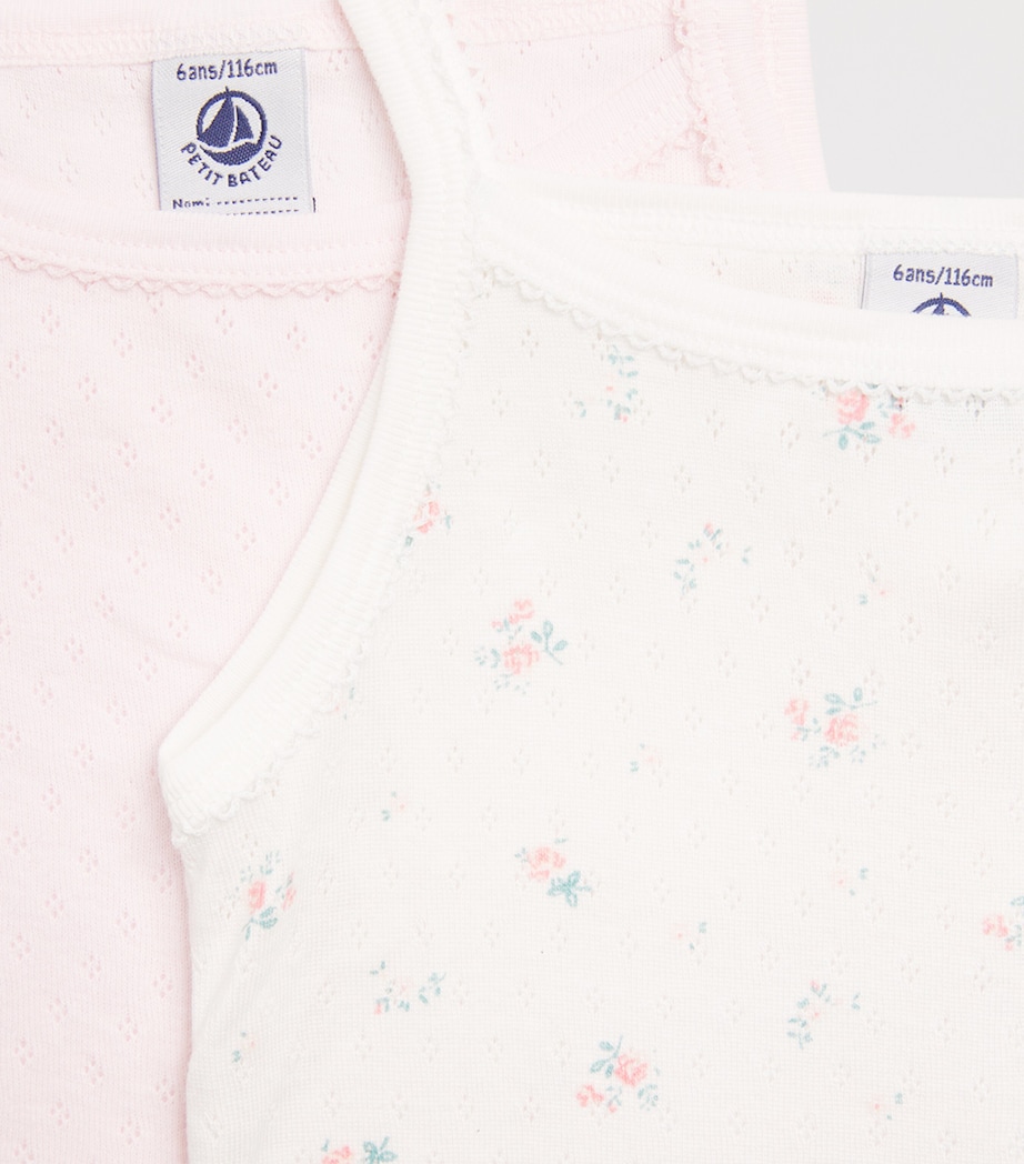 Set of 2 Cotton Pointelle Tank Tops (2-12 Years) VARIANTE 1 Image 4