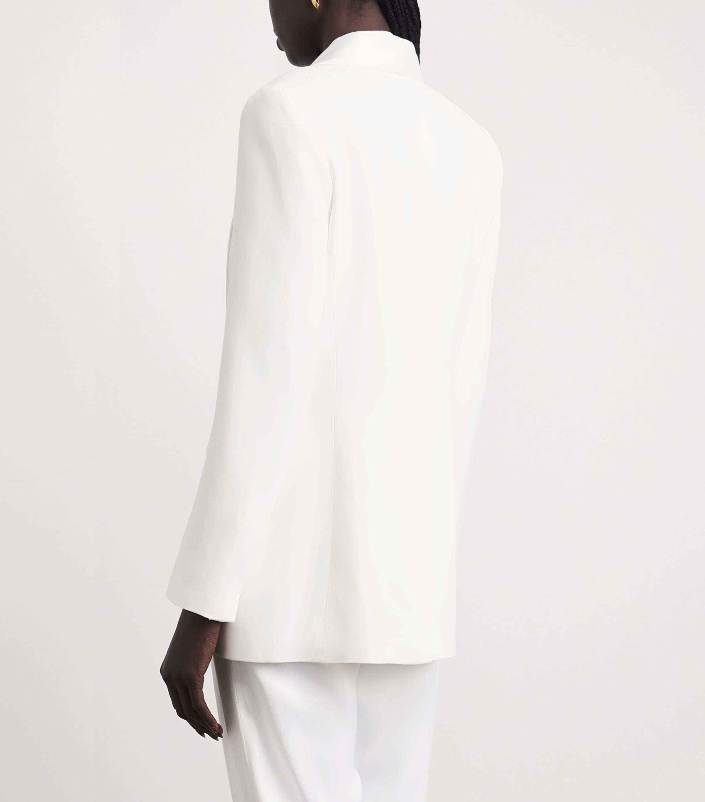 Eleventy Womens Twill Tuxedo Jacket Bianco Image 5