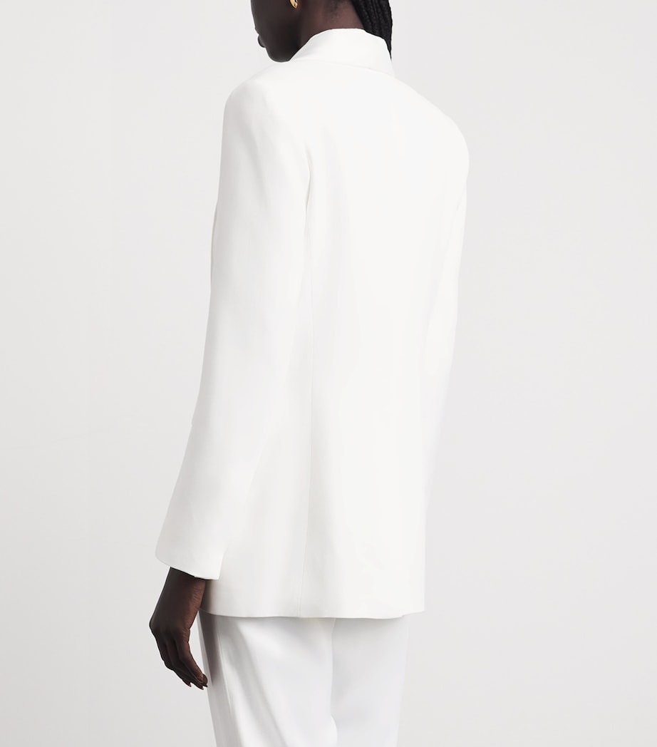 Eleventy Womens Twill Tuxedo Jacket Bianco Image 5