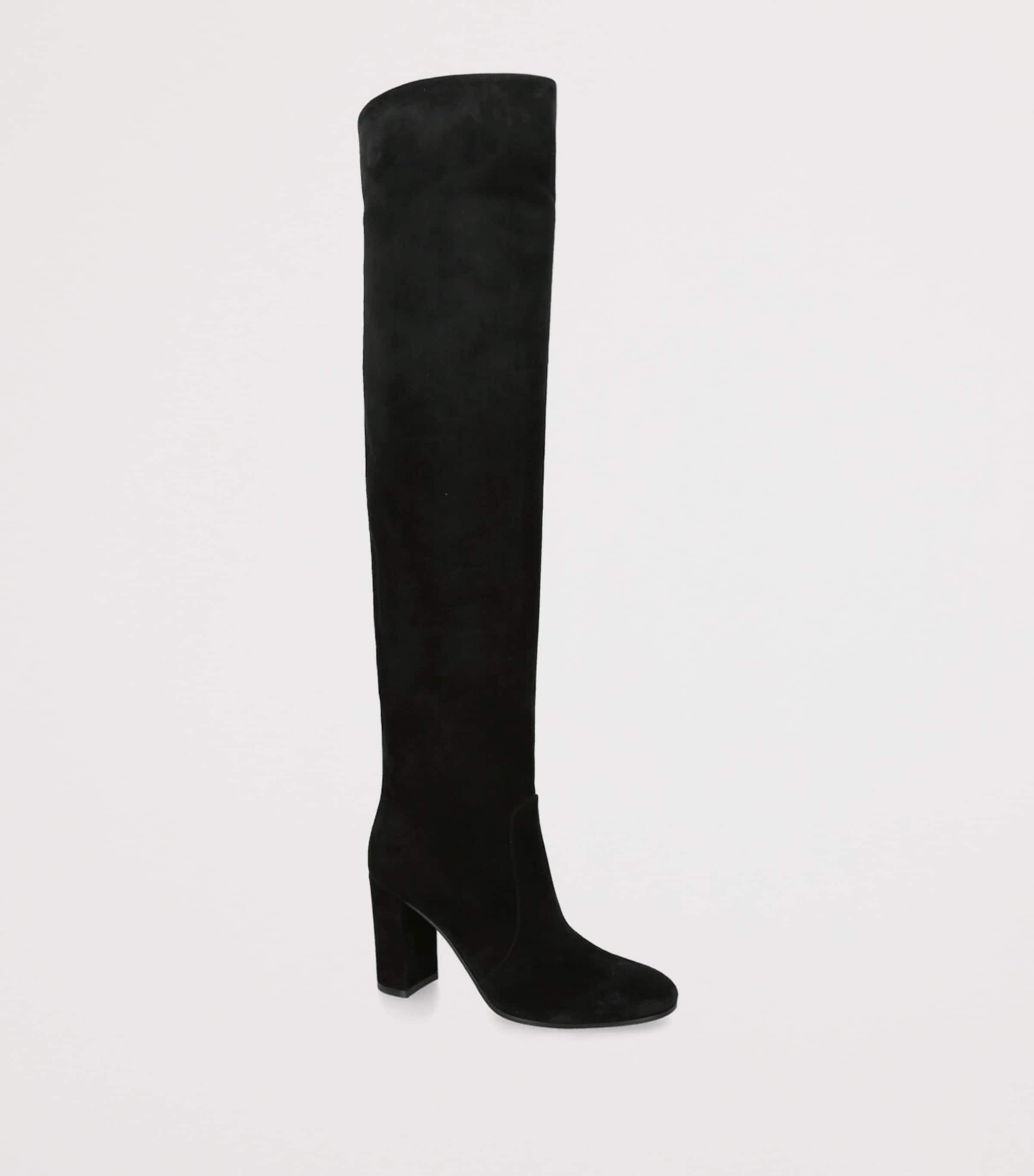 Suede Glen Over-The-Knee Boots 85 BLACK Image 3