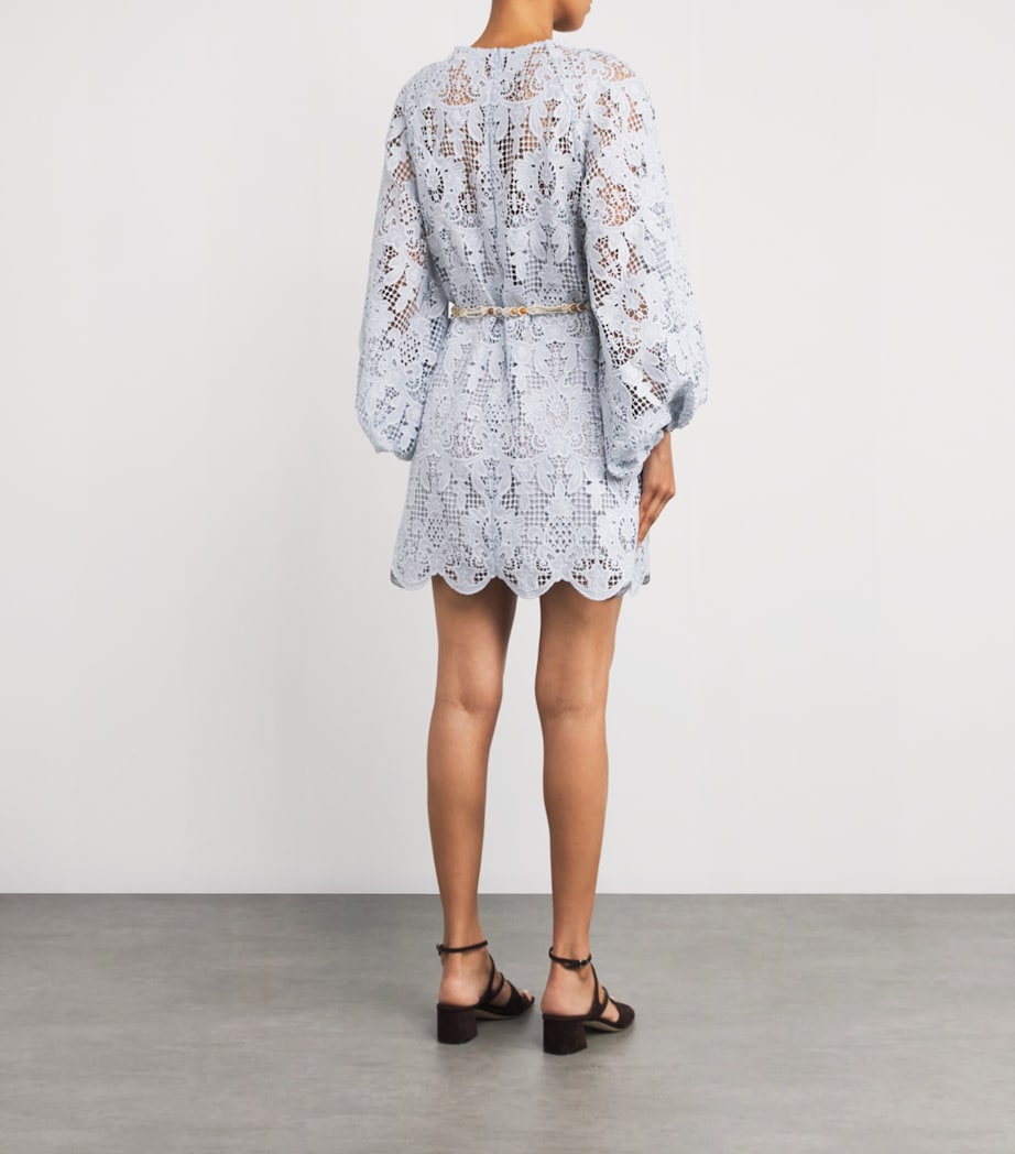 Lace Coco Mini Tunic Dress POWB/POWDER BLUE Image 3