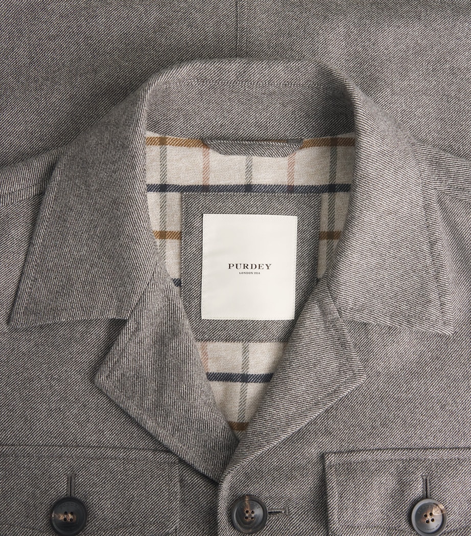 Purdey Mens Wool-Silk-Cashmere Kalahari Jacket Grey Image 6