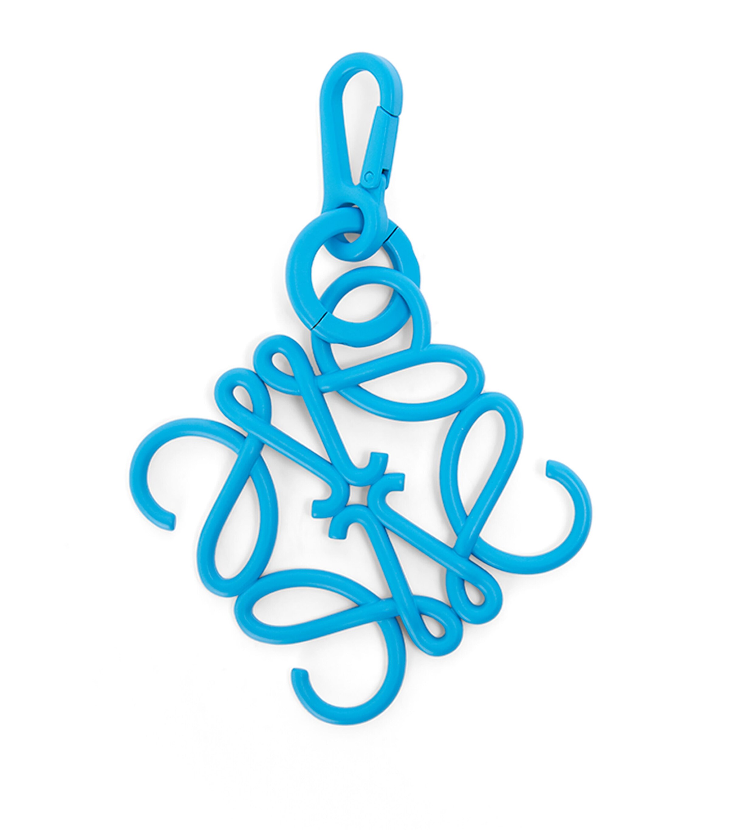 Loewe Anagram Brass And Stainless Steel Charm In Cyan