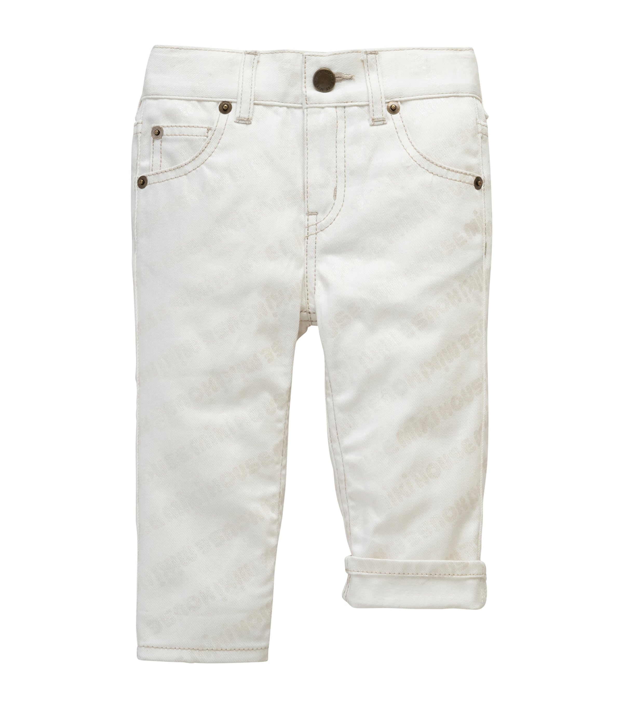 Miki House Cotton Jeans In White