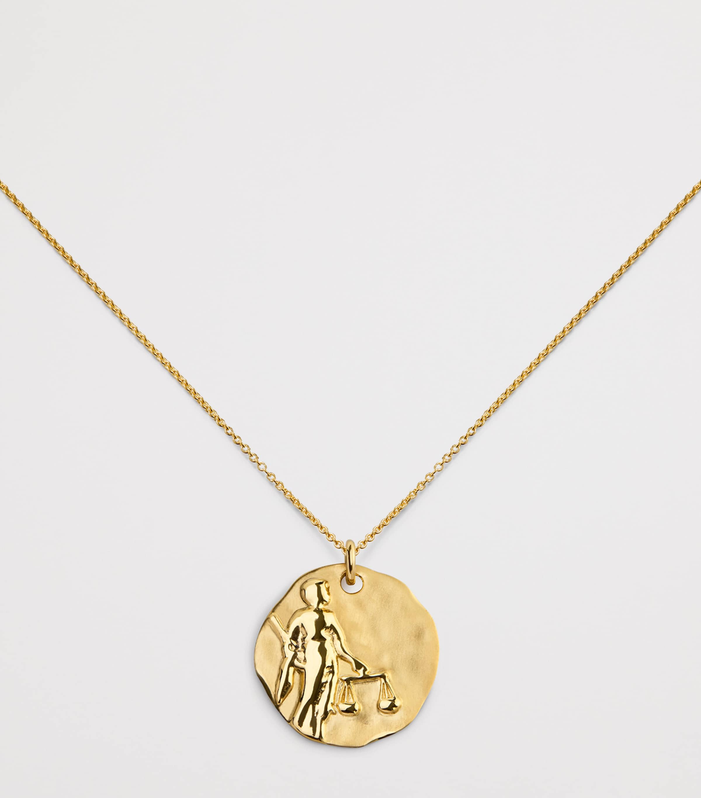 Monica Vinader Gold Vermeil Zodiac Libra Necklace Gold Vermeil Image 4