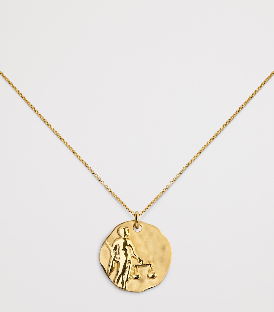 Monica Vinader Gold Vermeil Zodiac Libra Necklace Gold Vermeil Image 4