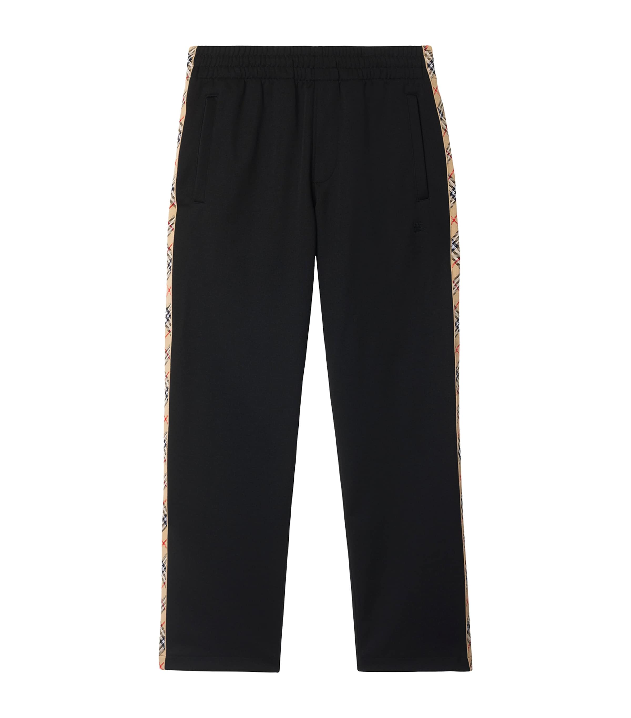 Check-Trim Track Pants BLACK Image 1