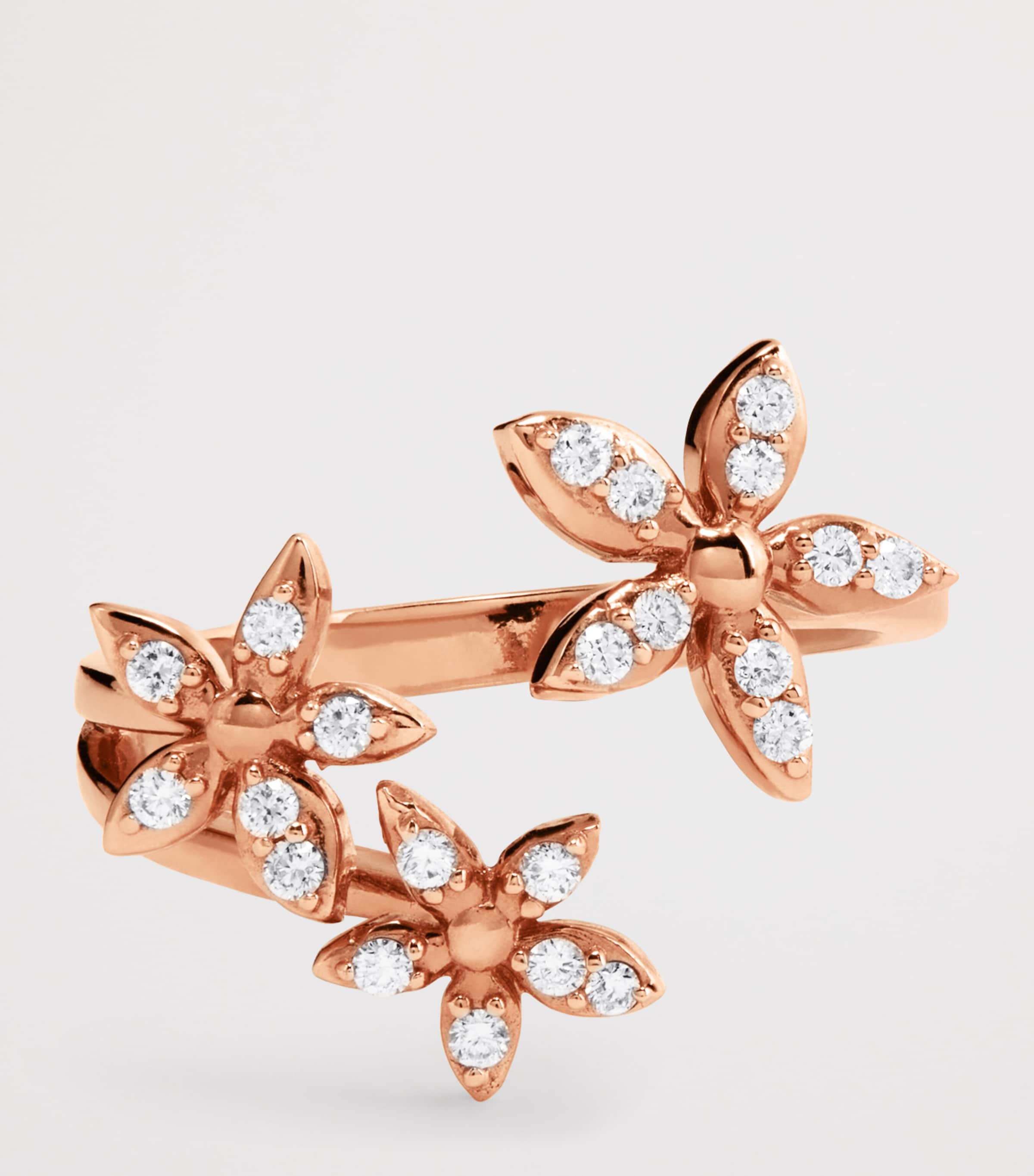 Rose Gold and Diamond Apple Seed Tara Ring ROSE GOLD Image 4