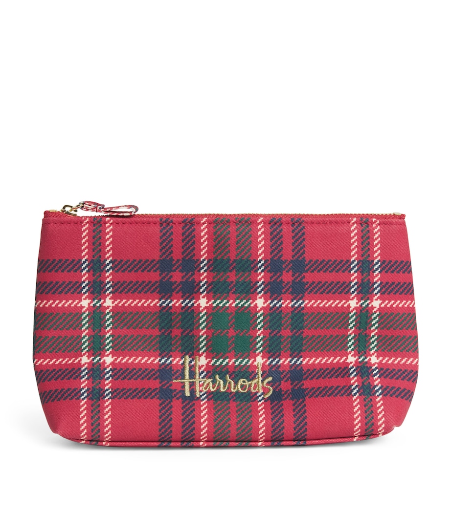 Harrods Medium Tartan Logo Pouch Red Image 1