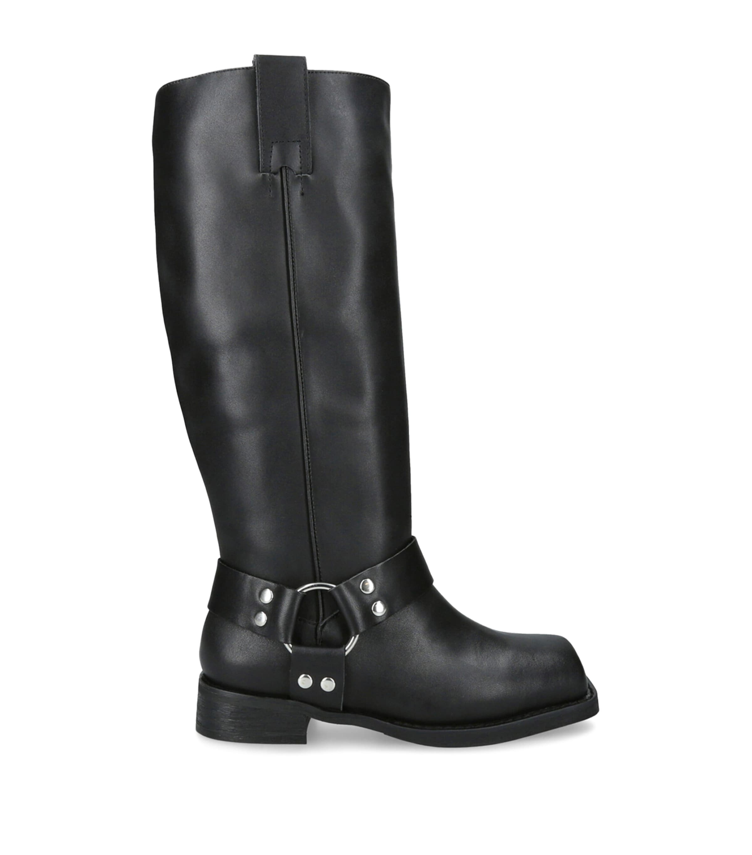 Steve Madden Leather Rodeo Drive Knee-high Boots In Black