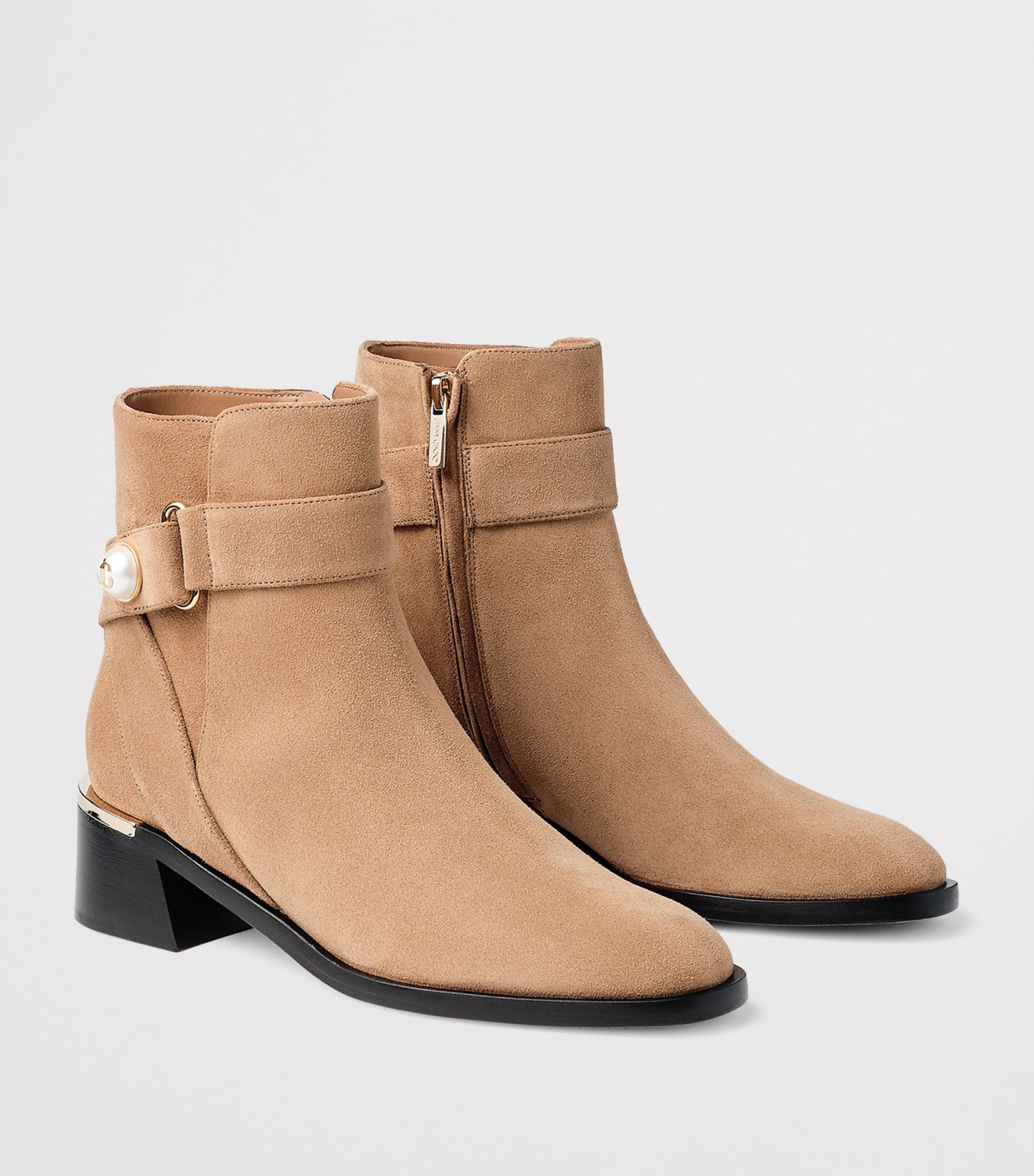 Noor 45 Suede Ankle Boots TOFFEE Image 4