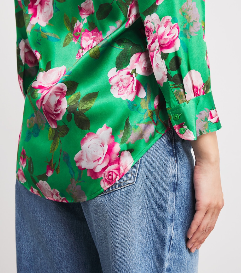 Silk Floral Dani Blouse GSFR-GRN MLT SNT RS Image 6