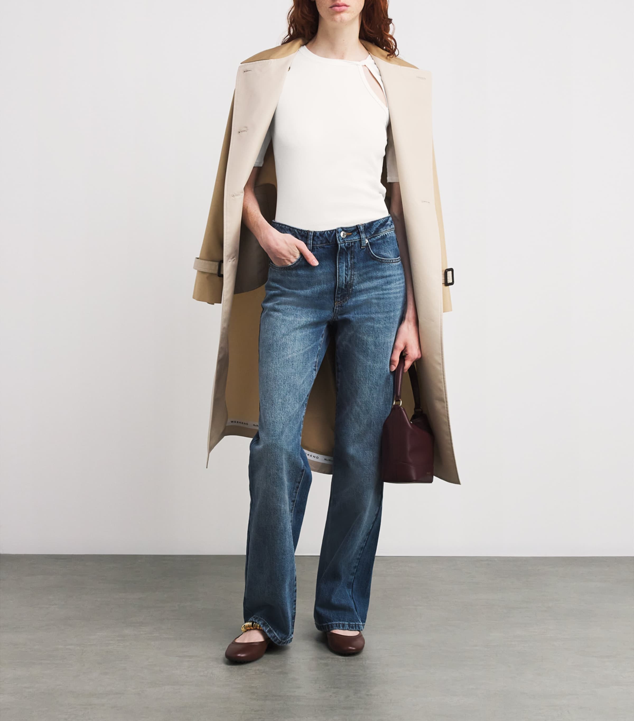 Ribbed Cut-Out T-Shirt WOOL WHITE Image 2