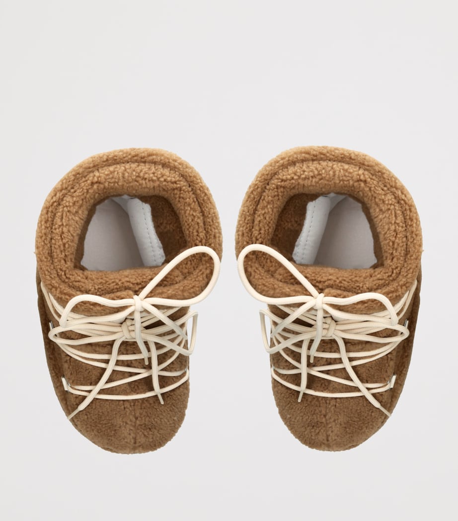 Shearling Fleece Icon Ankle Boots CAMEL Image 4