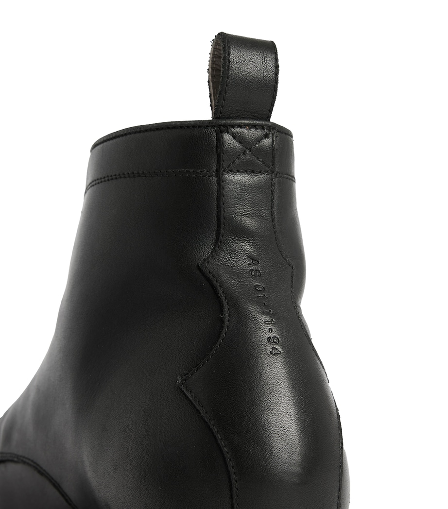 AllSaints Leather Drago Boots Black Image 5
