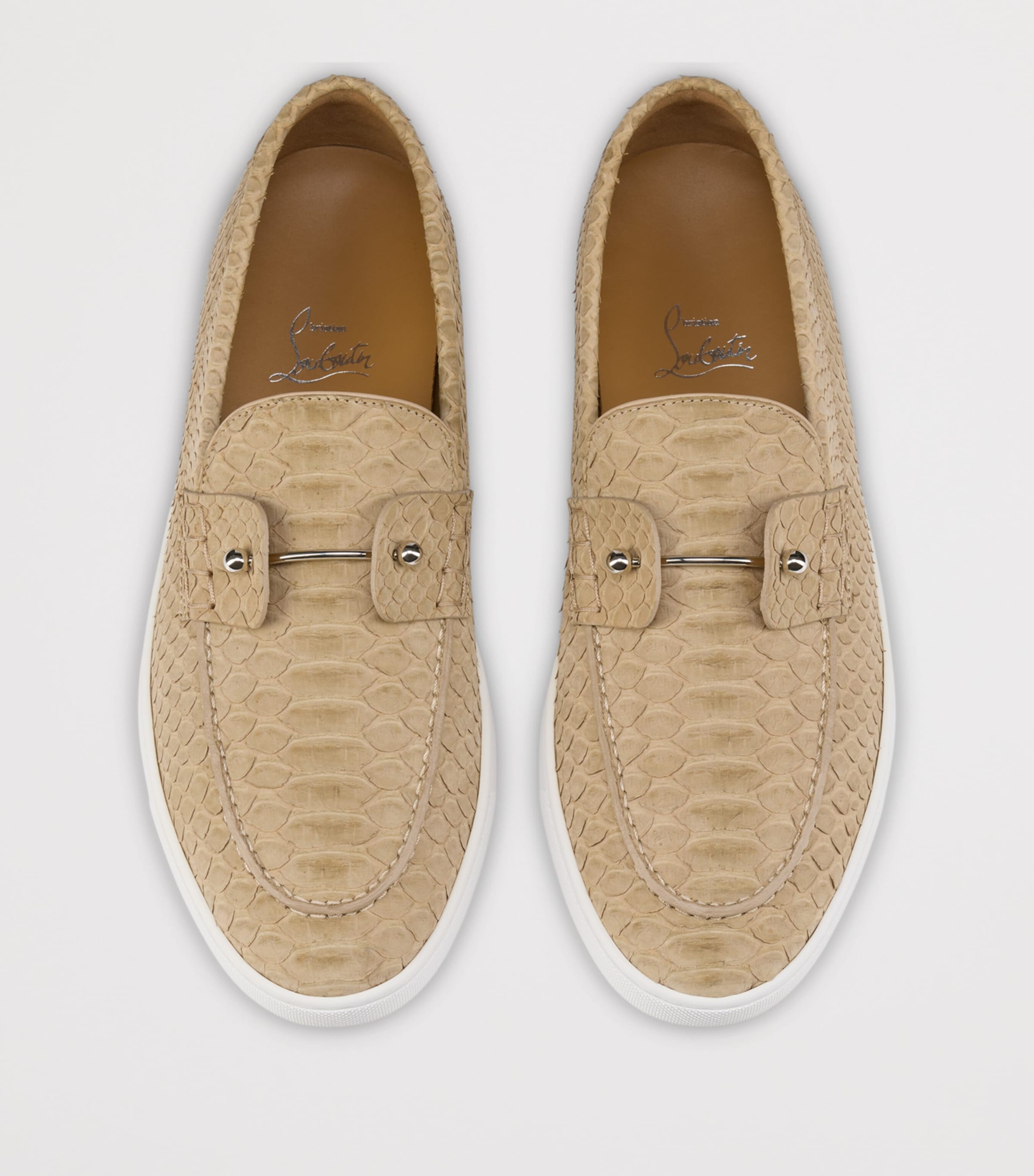 Christian Louboutin Chambeliboat Python-Calf Leather Boat Shoes Image 4