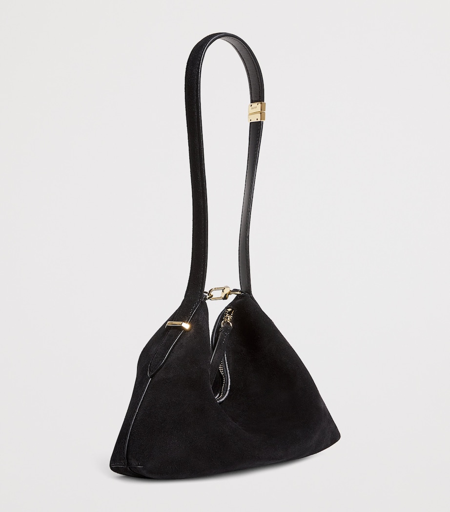 Calfskin Bevel Wristlet Clutch Bag 001 BLACK Image 3