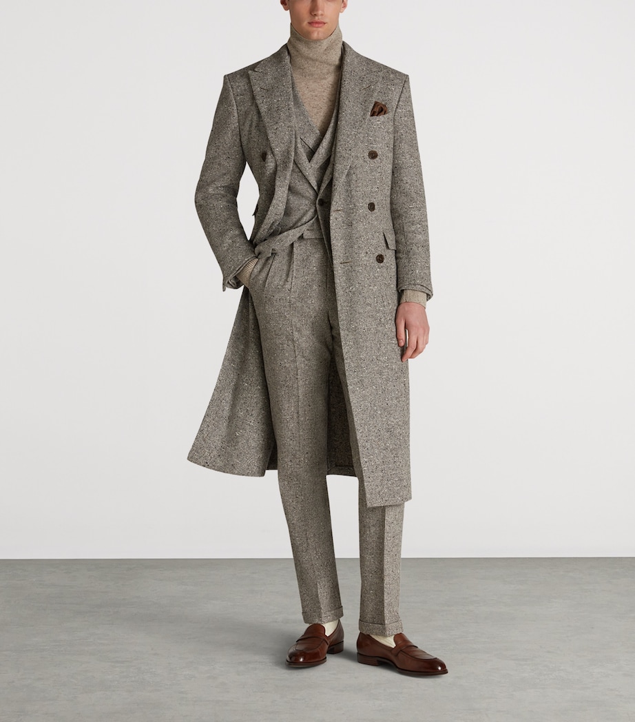 Wool Tweed Donegal Travel Trousers 086OATMEAL GREY Image 2