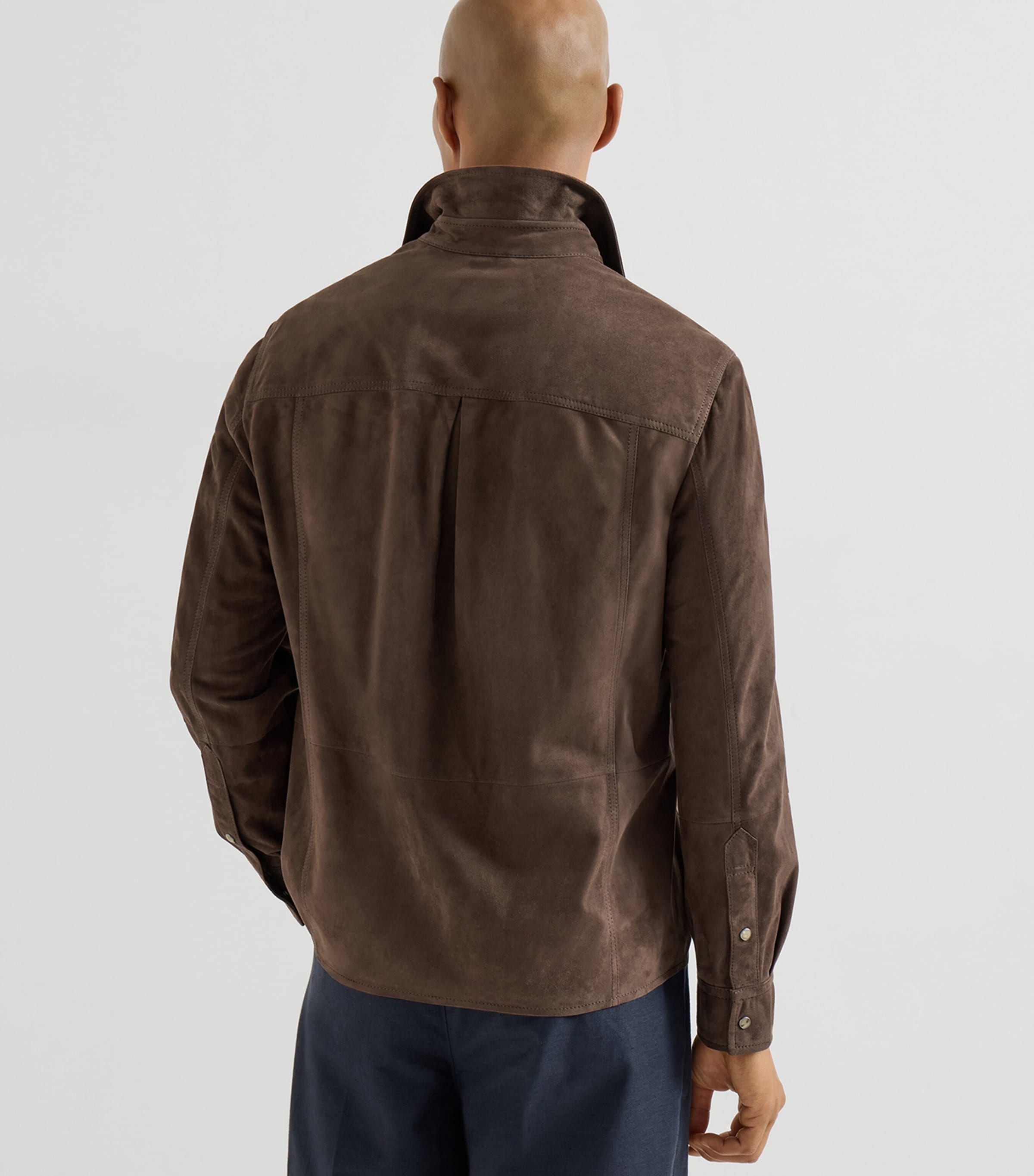 Brunello Cucinelli Mens Suede Shirt Image 5