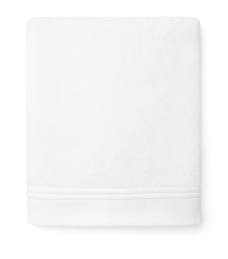 Cotton Aura Nuova Bath Sheet (40cm x 70cm) WHITE/WHITE Image 1
