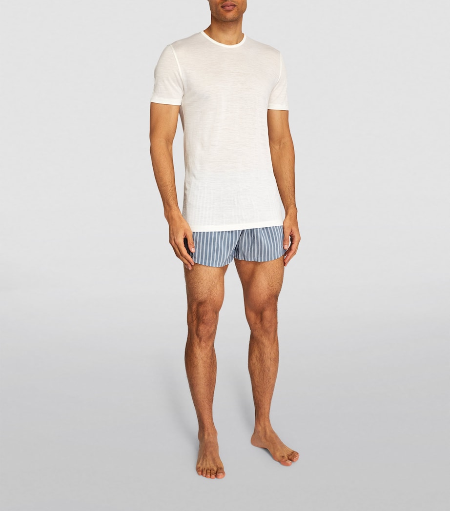 Wool and Silk Short Sleeve Top IVORY Image 3