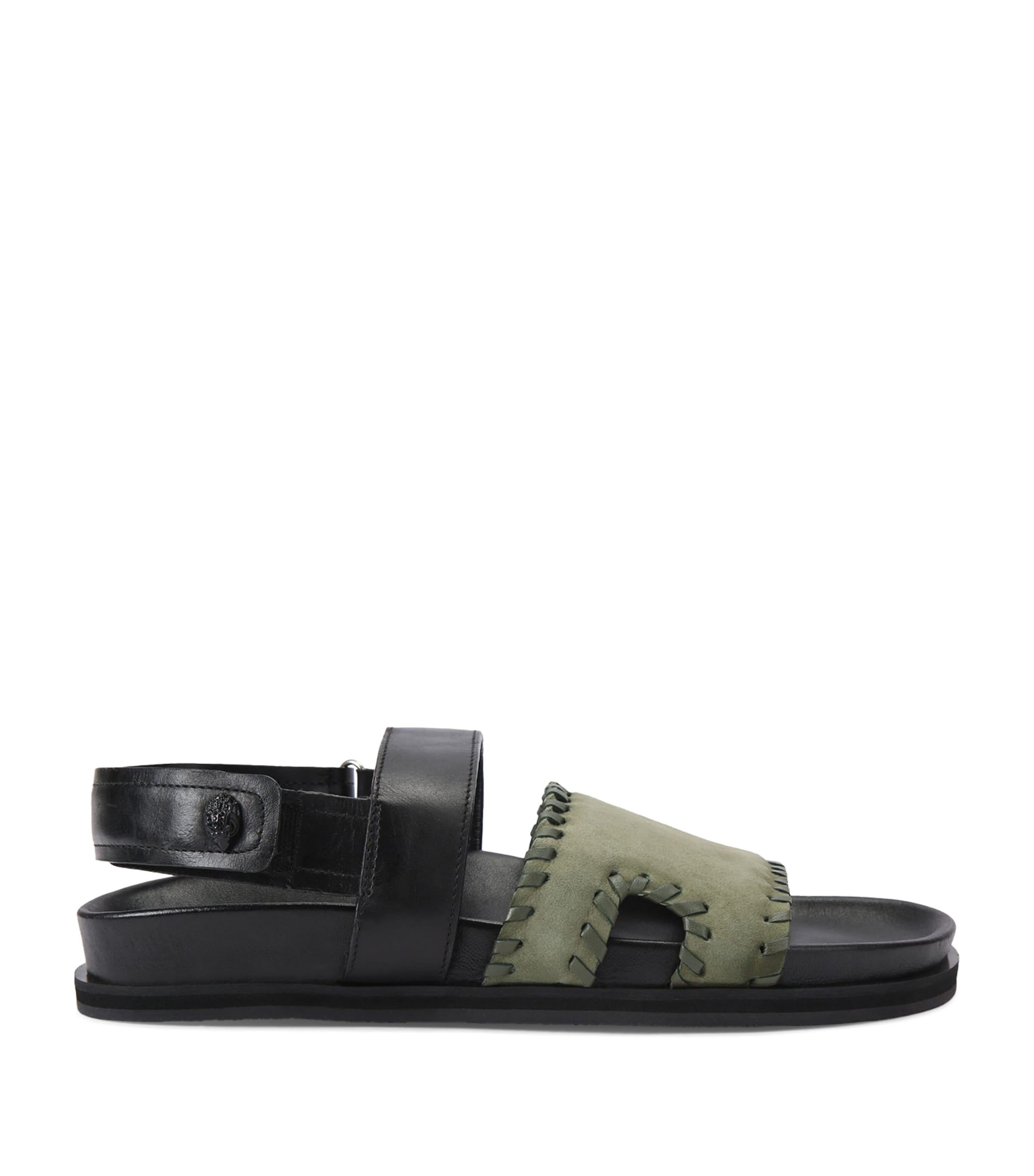Kurt Geiger London Suede Baker Sandals Blk/green Image 1