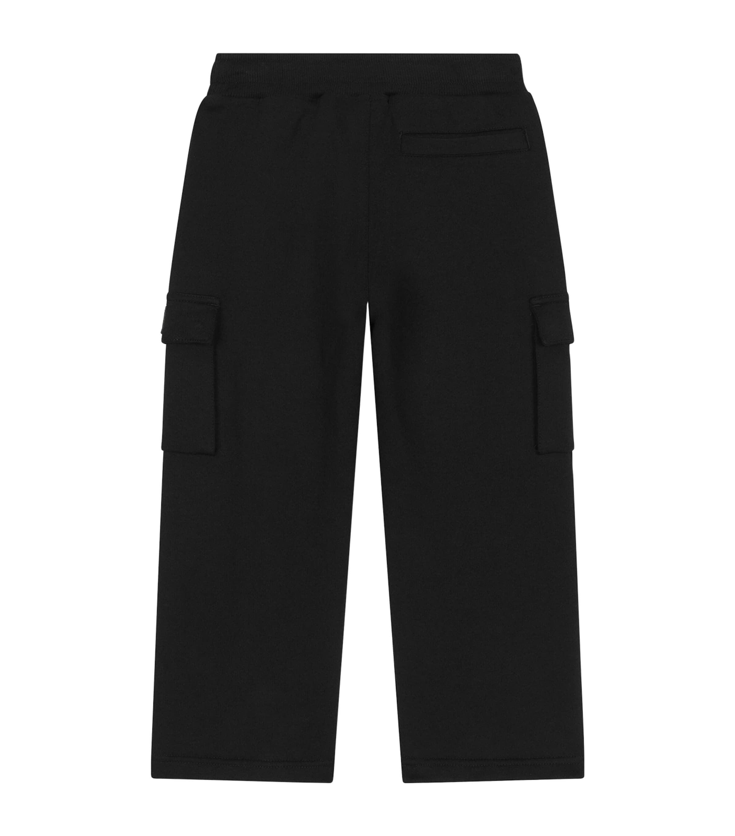 Dolce&Gabbana Kids Cotton Cargo Sweatpants (2-6 Years) Black Image 2
