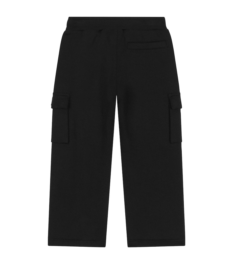 Dolce&Gabbana Kids Cotton Cargo Sweatpants (2-6 Years) Black Image 2