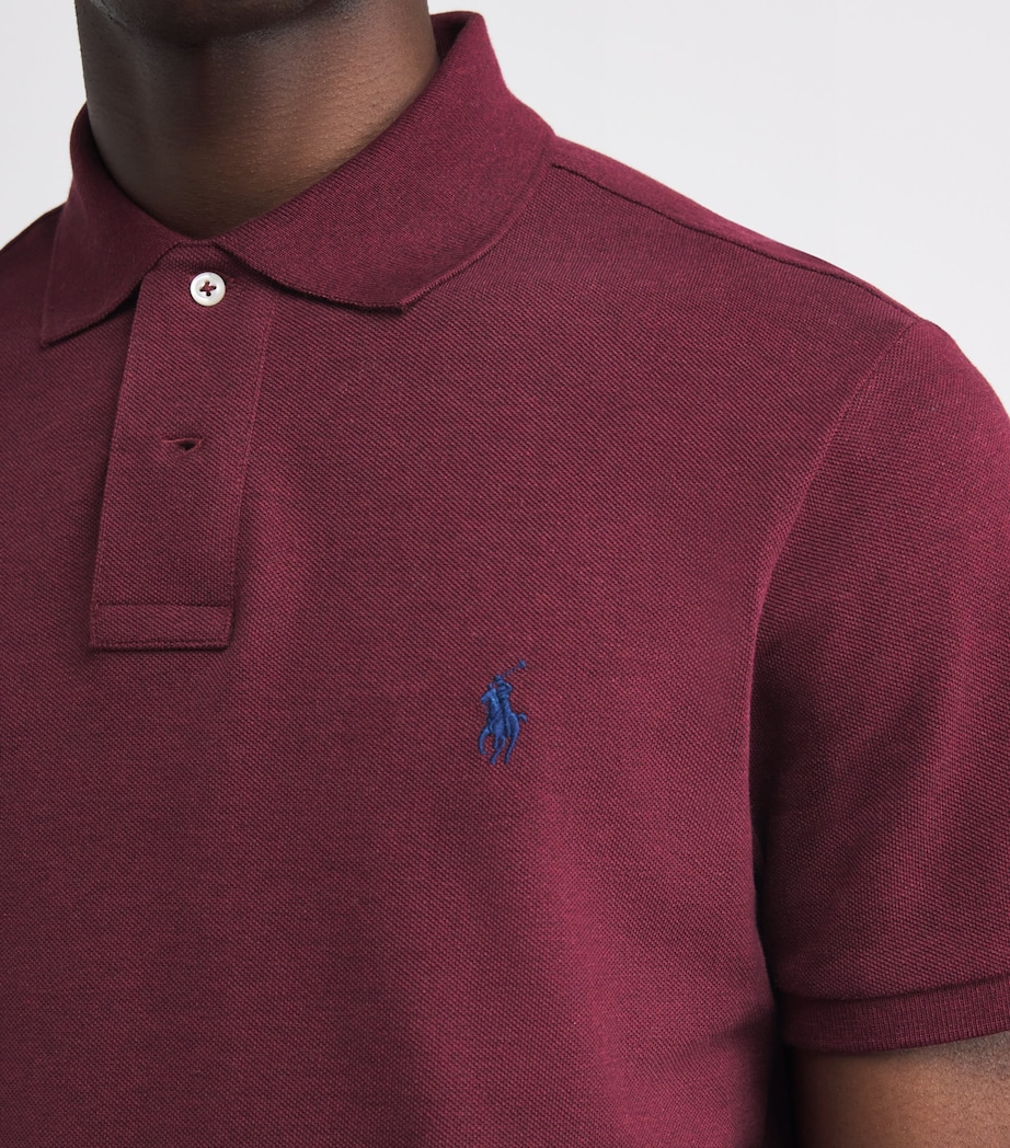Polo Ralph Lauren Mens Cotton Mesh Polo Shirt Sprng Wne Hthr Image 6