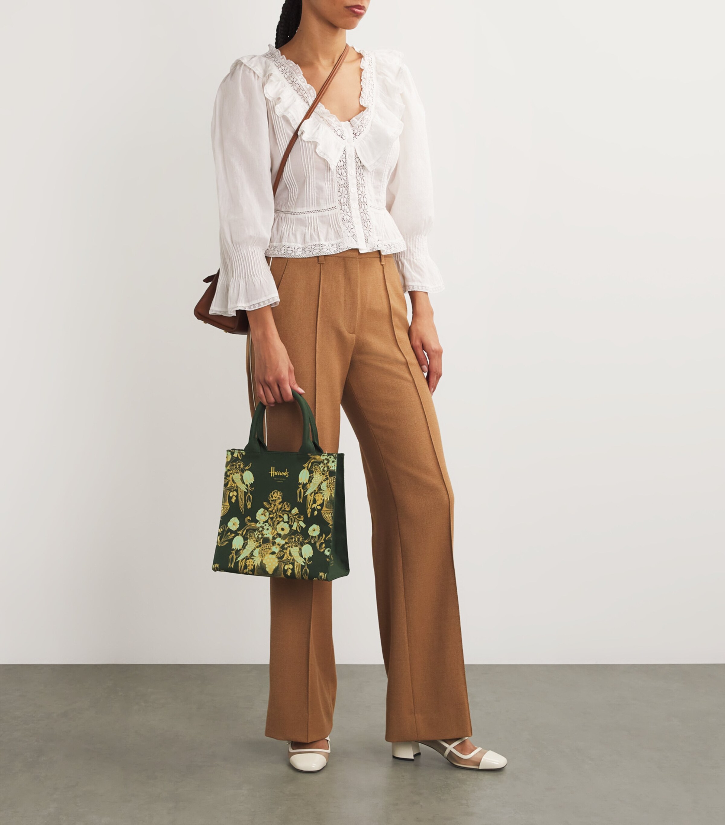 Harrods Small Floral Grocery Shopper Bag | Harrods UK