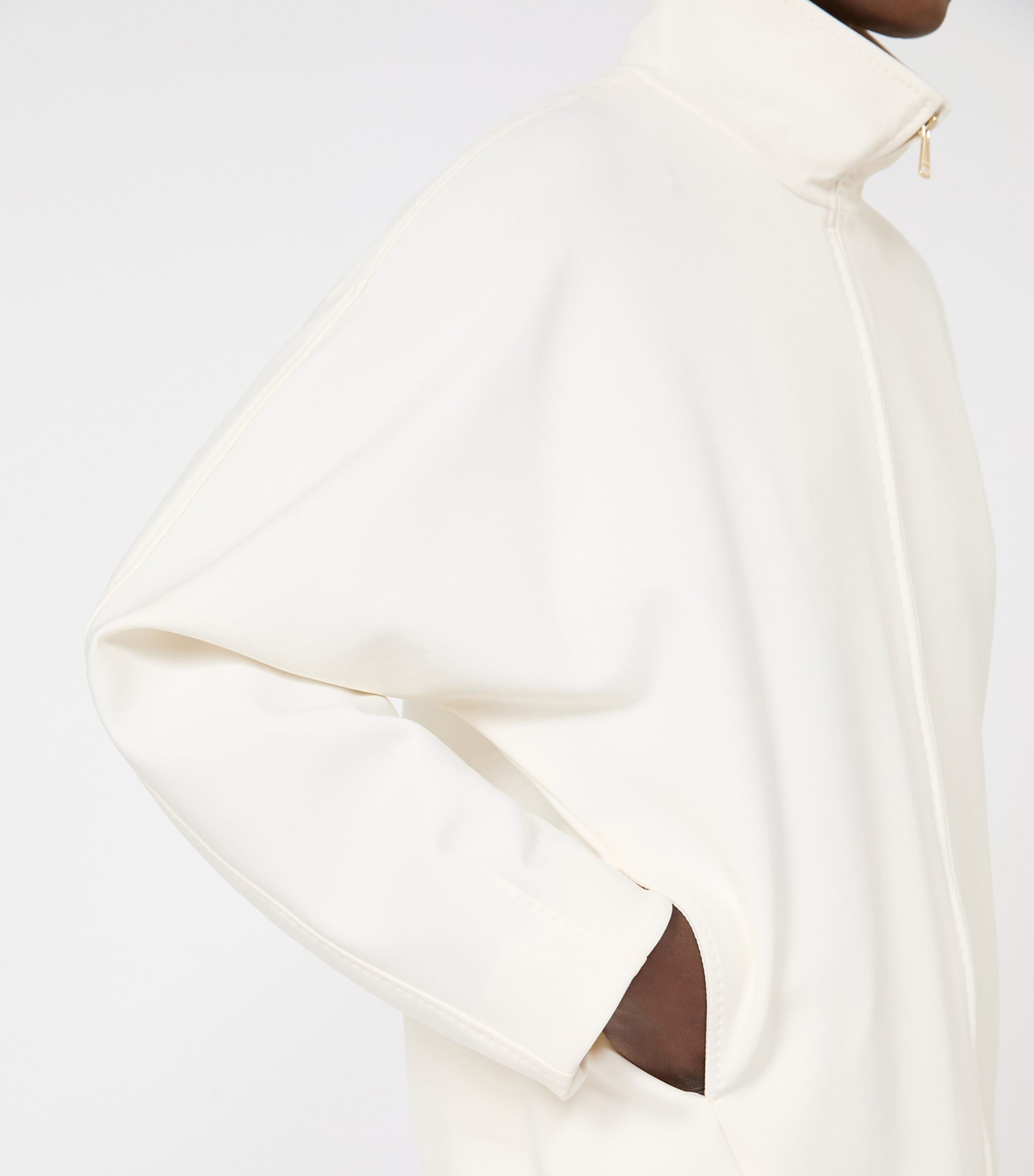 Jersey High-Neck Jacket IVORY Image 5