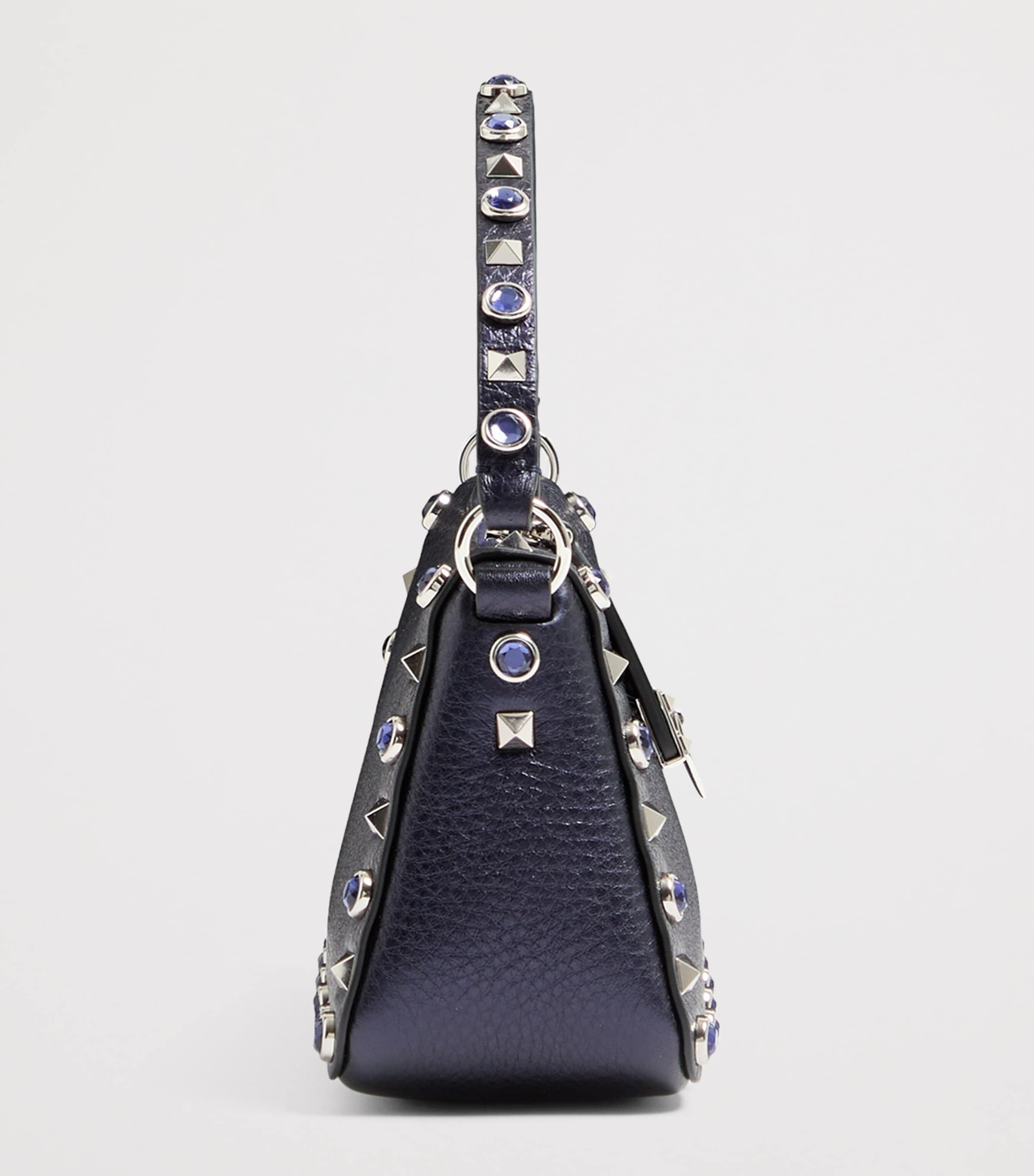 Valentino Garavani Small Leather Rockstud Shoulder Bag Image 3