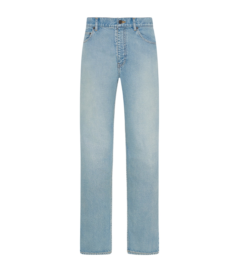 The Row Mens Fred Cotton Jeans Light Indigo Image 1