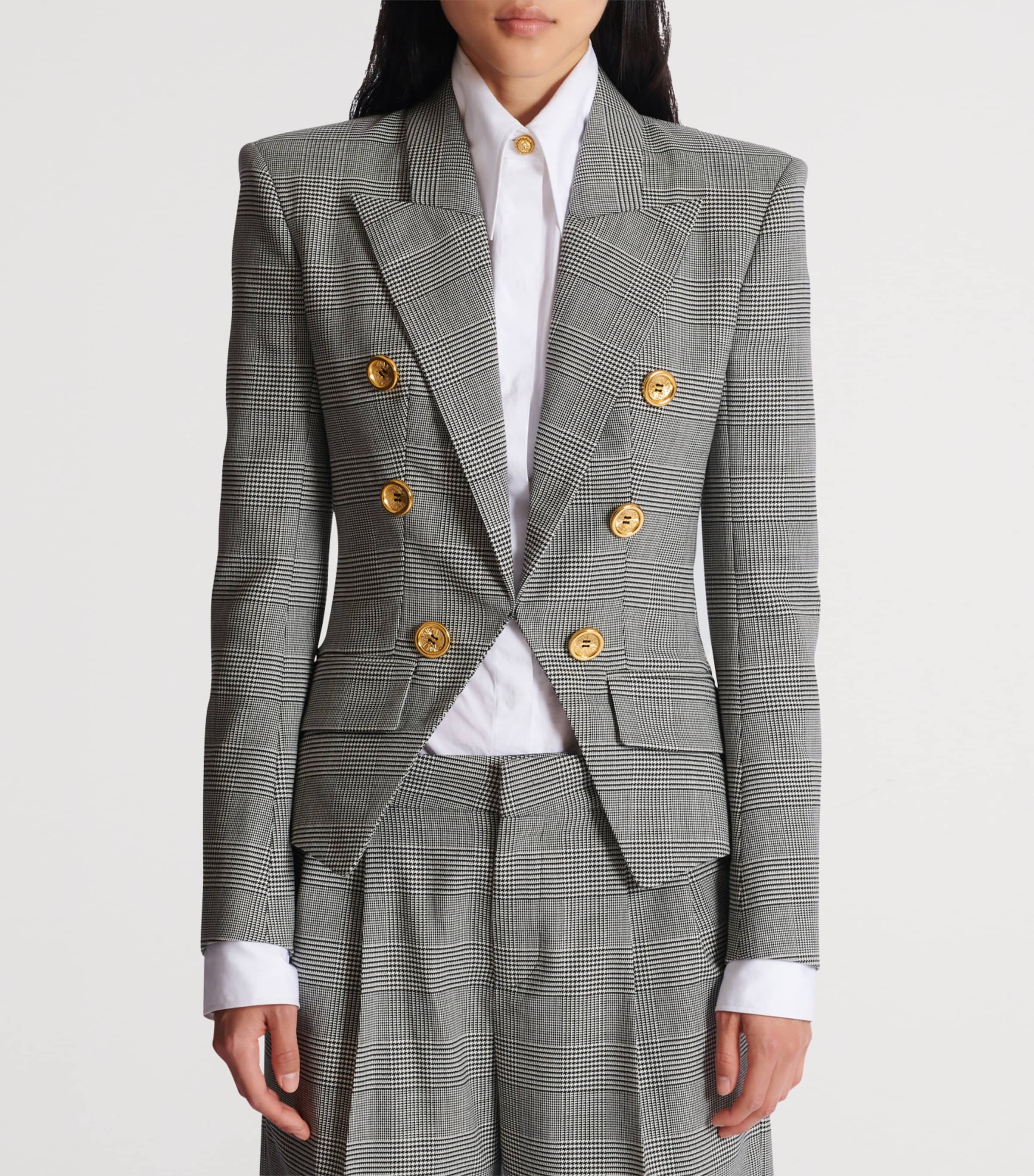 Wool-Blend Tailored Jacket EAB NOIR/BLANC Image 4