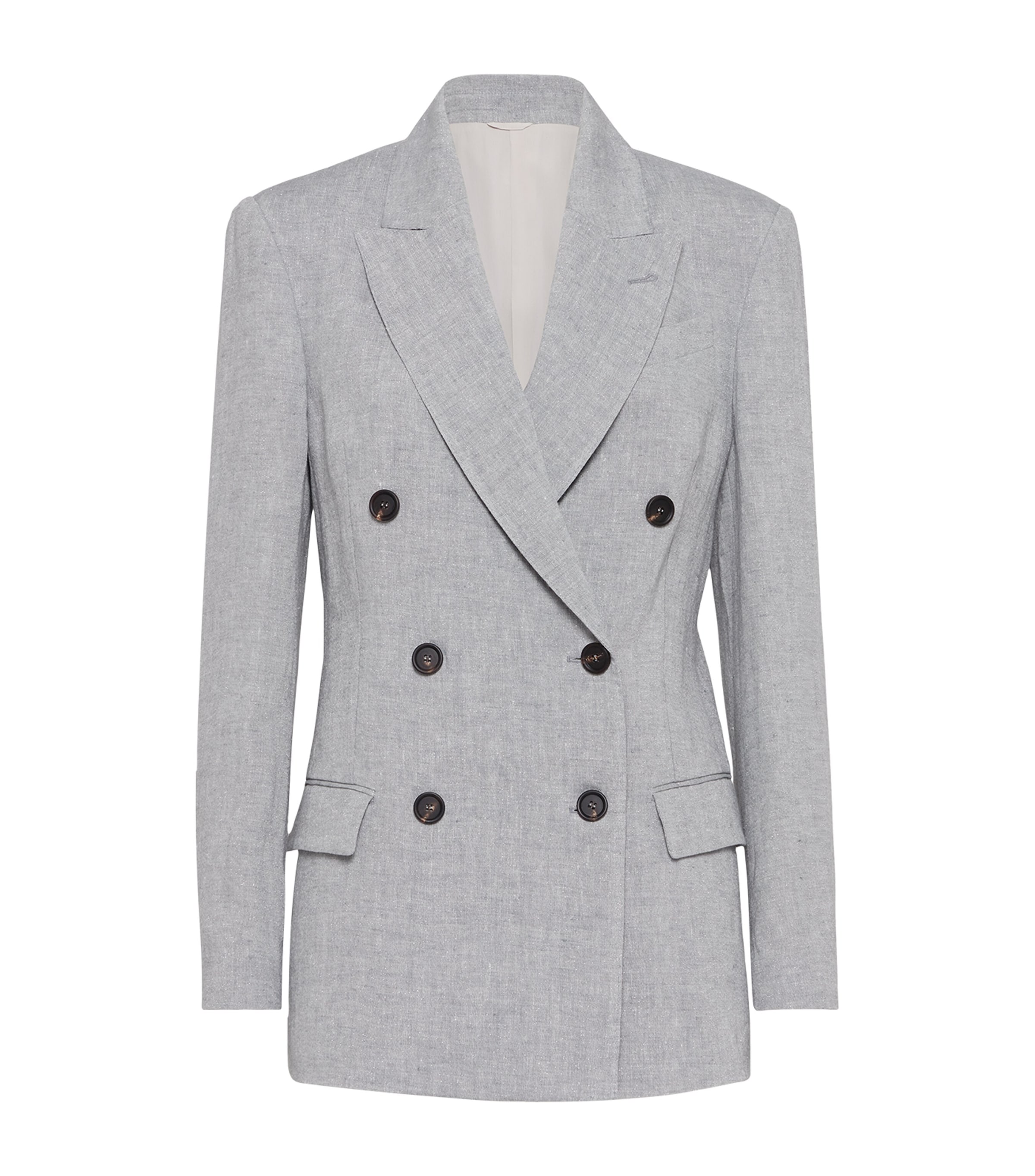 Brunello Cucinelli Blazer Sparkling Blazer And Suits Light Blue In Grey