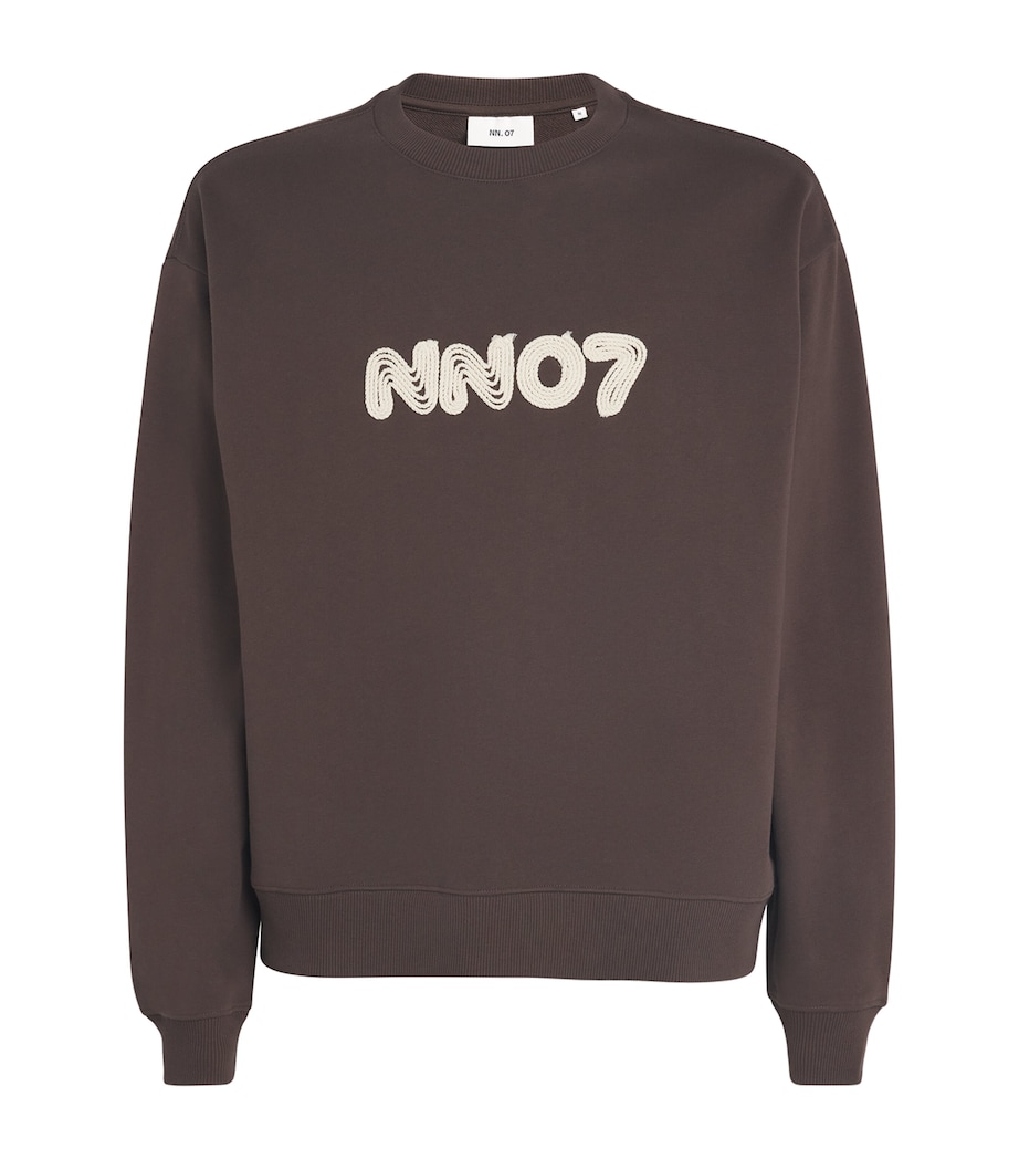 NN07 Mens Organic Cotton David Sweatshirt Coffee Image 1