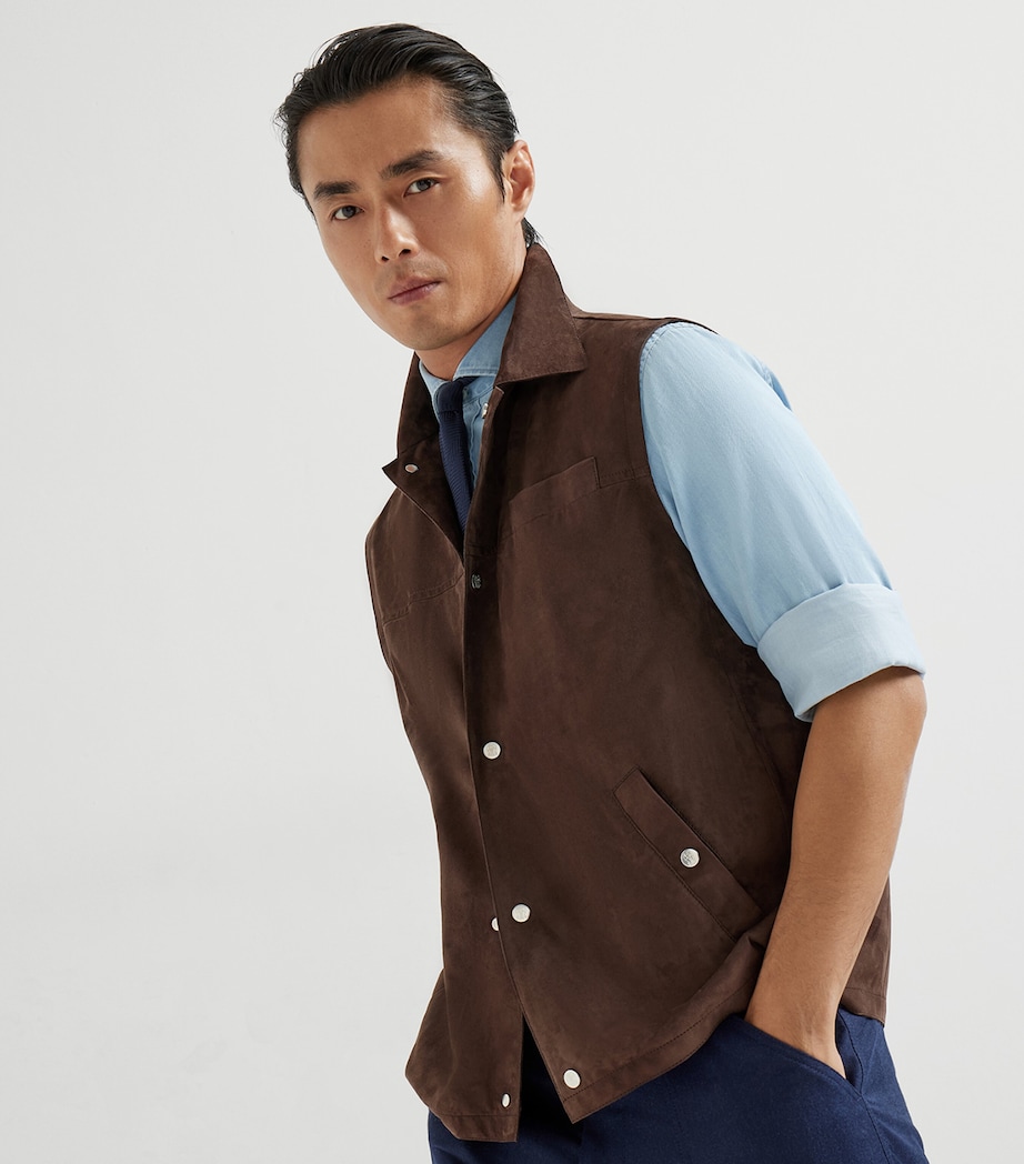 Suede Button-Up Gilet C4255 Image 2