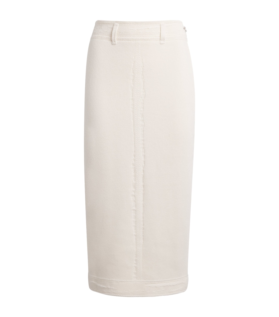 Barrie Womens Cashmere-Cotton Midi Skirt Bar Nvous/nvous Image 1